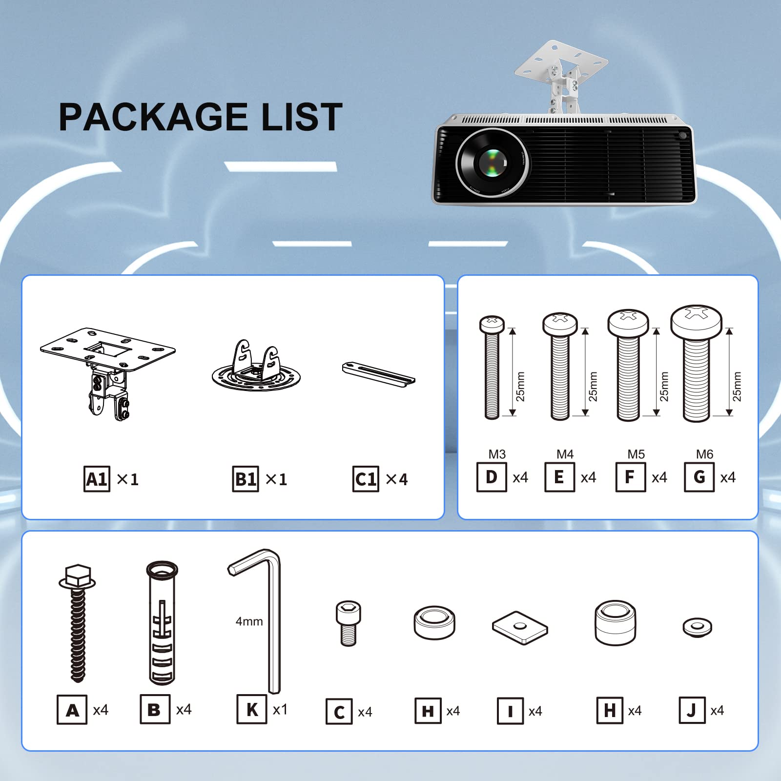 Adrinfly LAD0728D043 Projector-Mounts - View #7