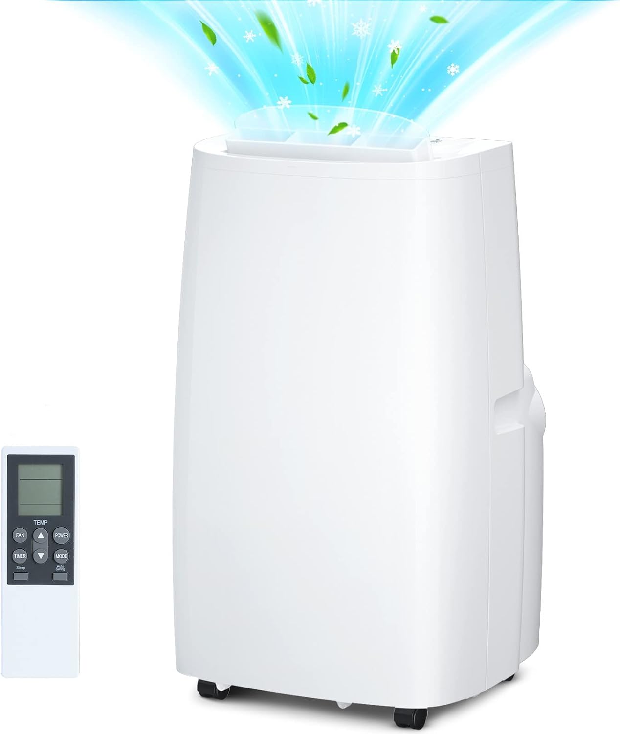 Nordic Hygge NPLD1-06C 10000 BTU DOE 115-Volt White Vented Portable Air Conditioner Remote Control Included 500-sq ft -Cooling