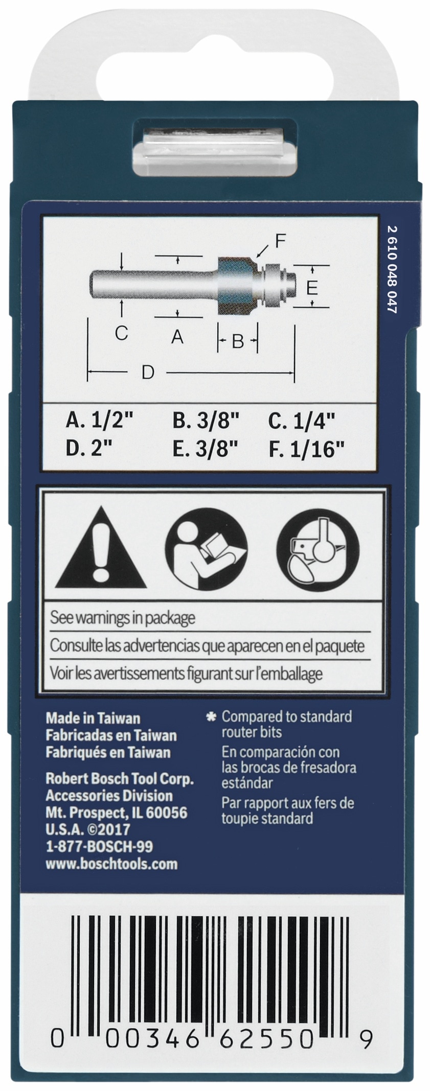 Bosch 85316MC Trimming-Cutout-Router-Bits - View #4