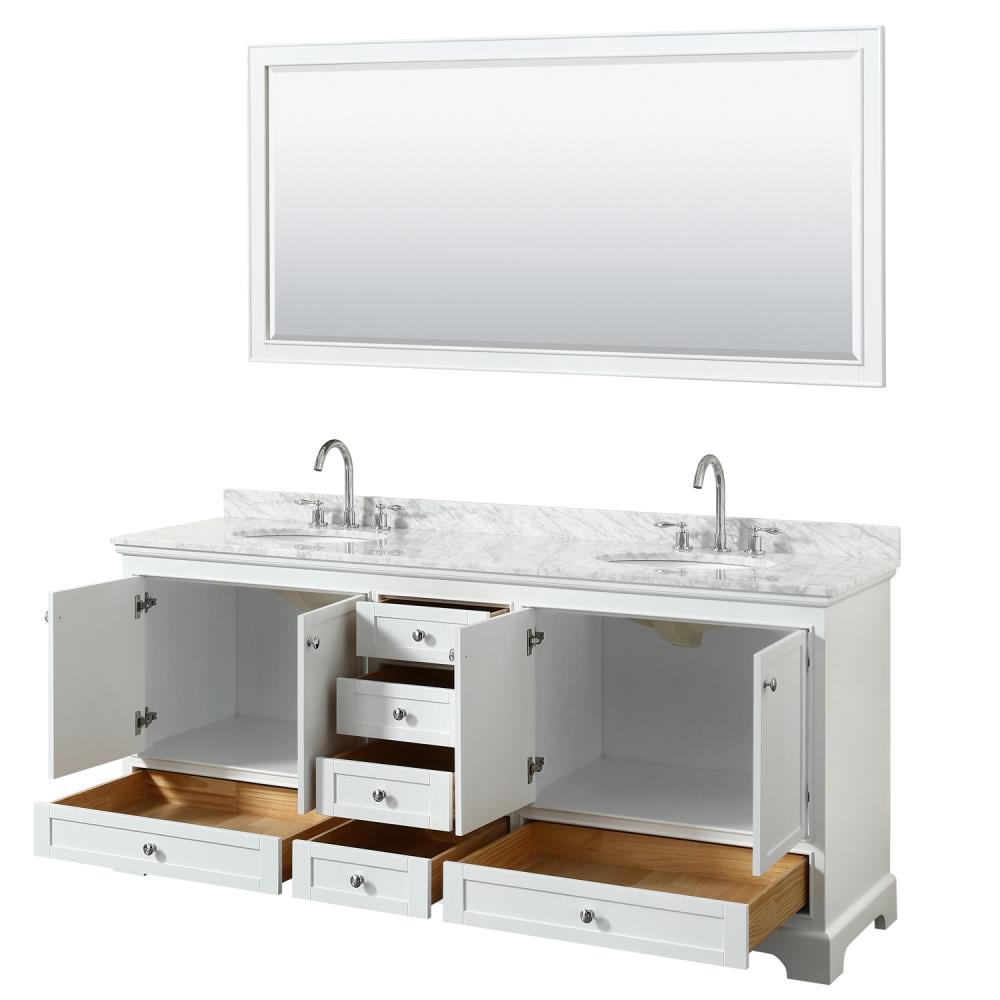 Wyndham Collection WCS202080DWHCMUNOM70 Bath-Vanity-Combo - View #2