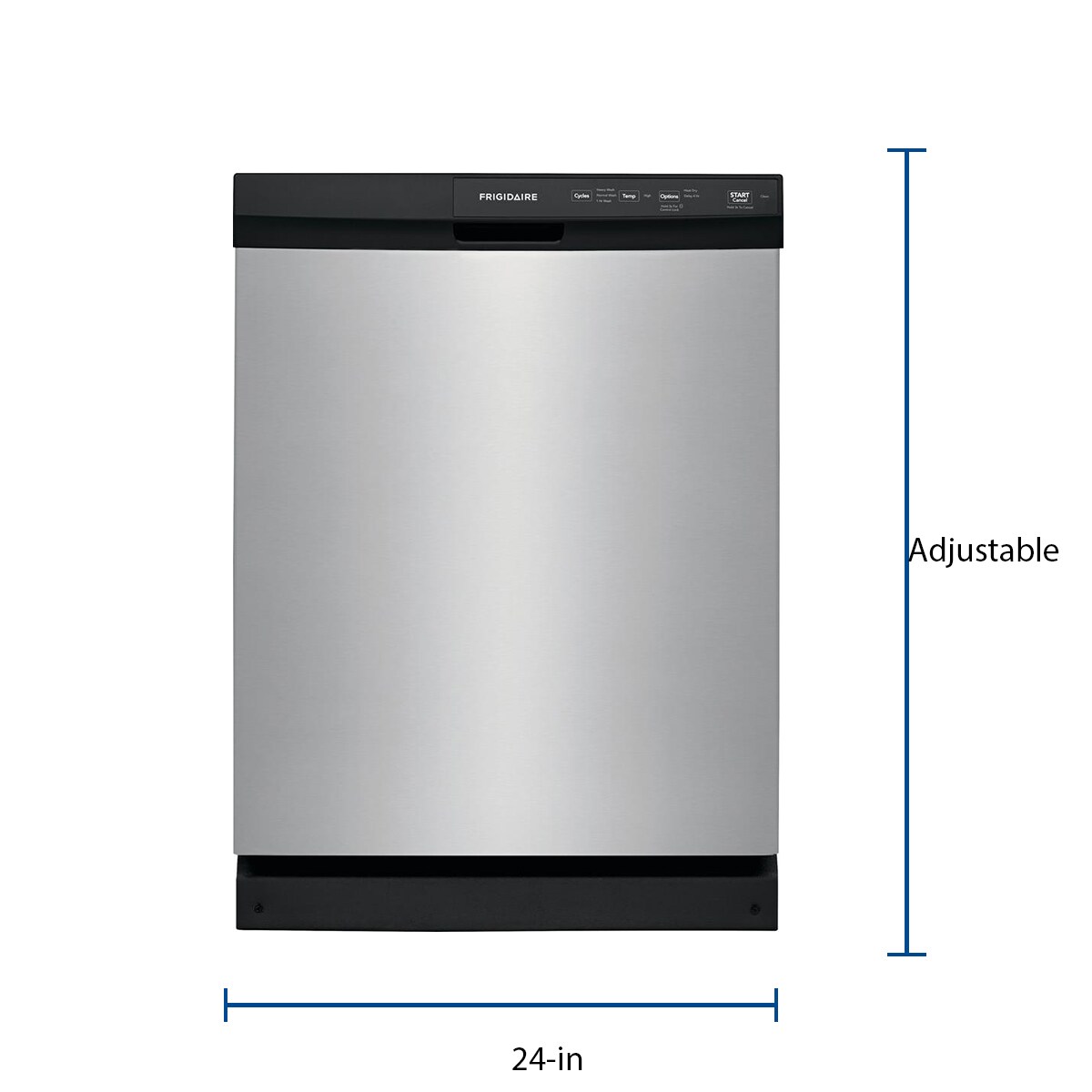 Frigidaire Front Control 24-in Built-In Dishwasher (Stainless Steel) ENERGY STAR, 55-dBA