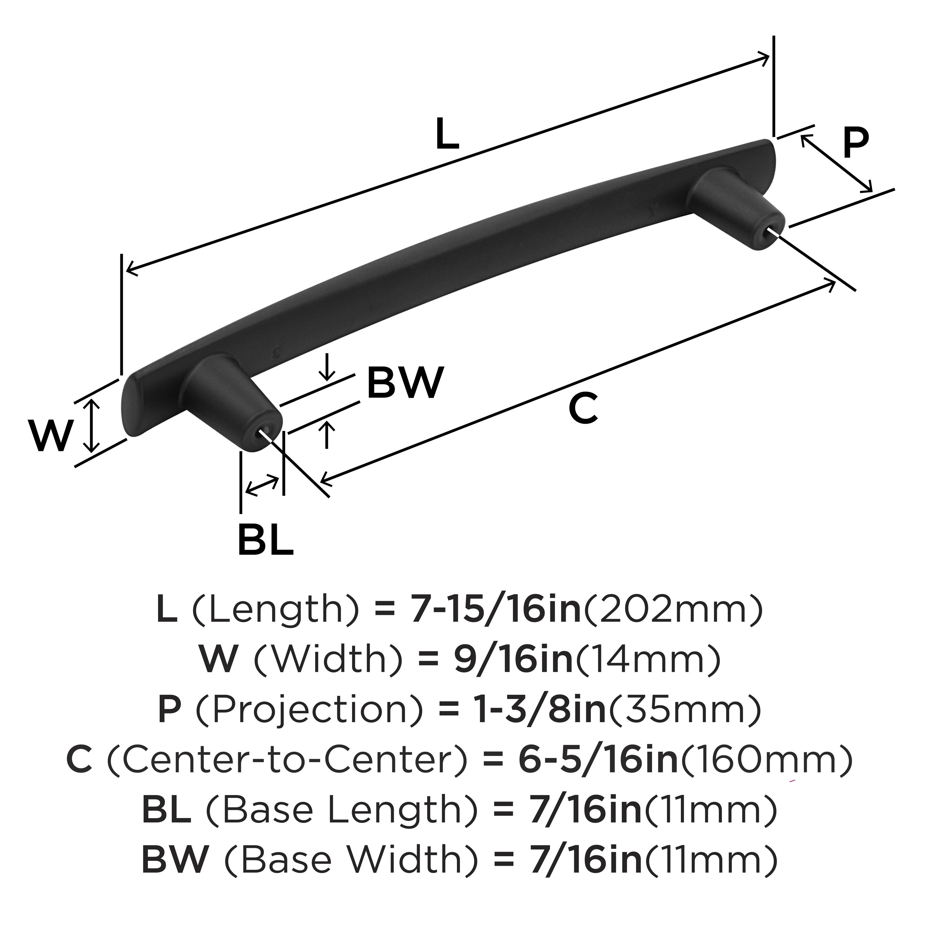 Amerock 25VMP37312MB Cabinet-Pulls - View #4