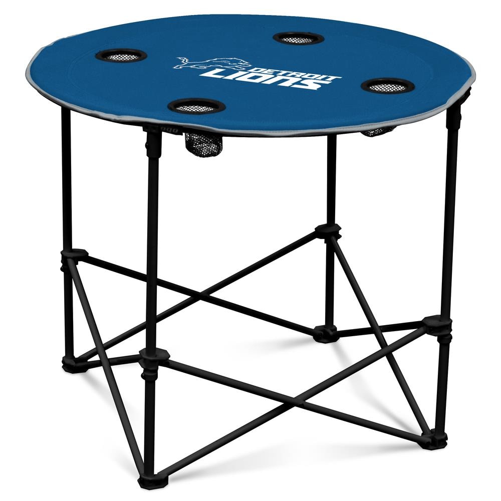 Logo Brands Detroit Lions Blue Folding Tailgate Table Chair at