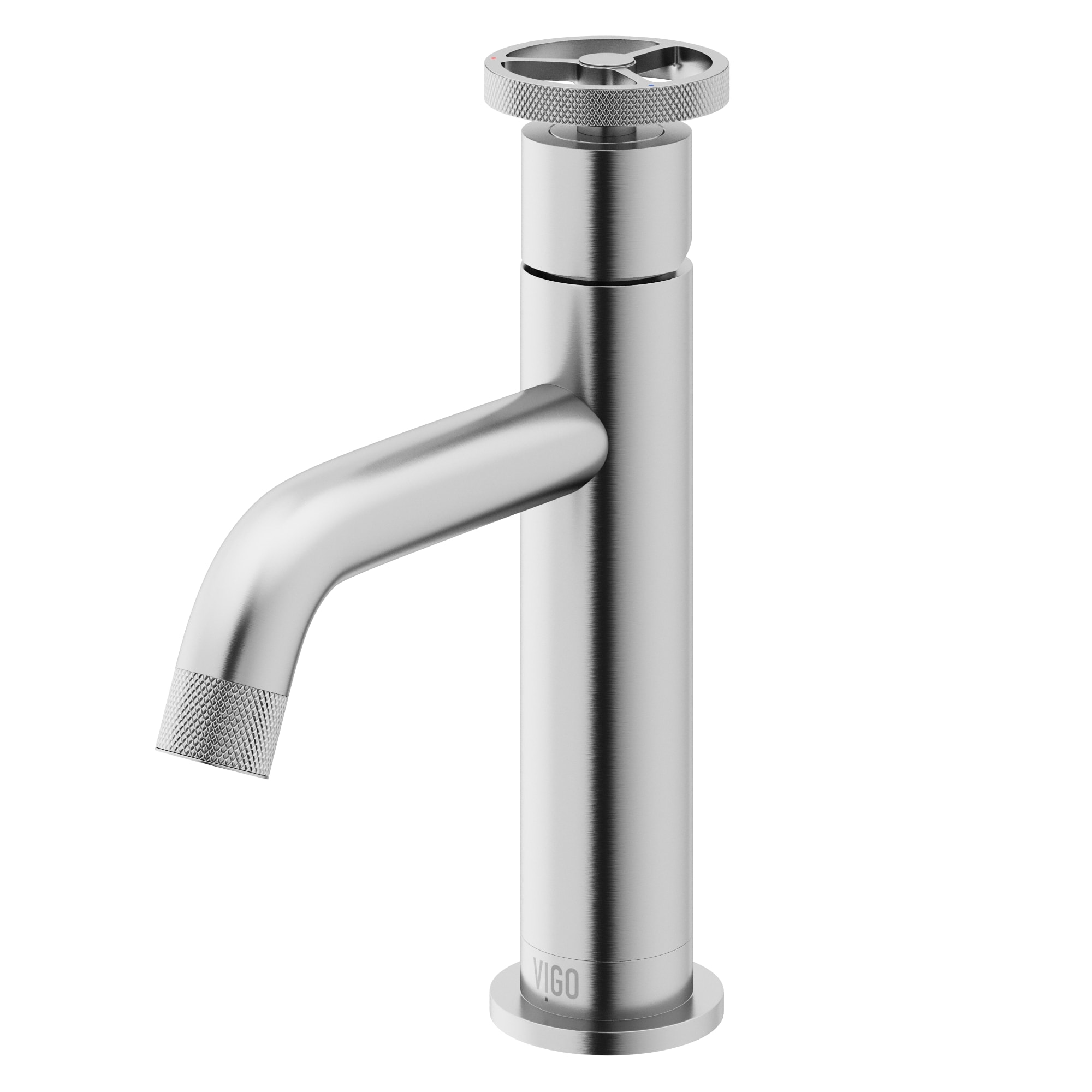 VIGO VG01046BN Cass Brushed Nickel Single hole 1-handle WaterSense High-arc Commercial/Residential Handle Bathroom Sink Faucet