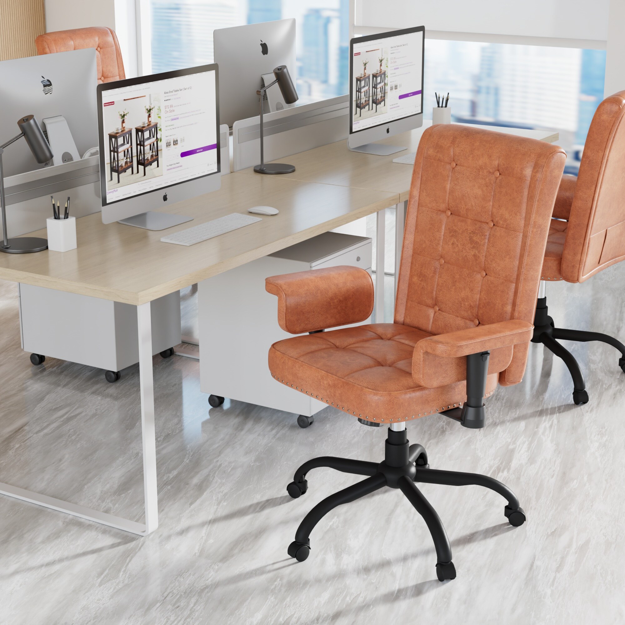 Vecelo LOE-CC06-DBN Office-Chairs - View #6