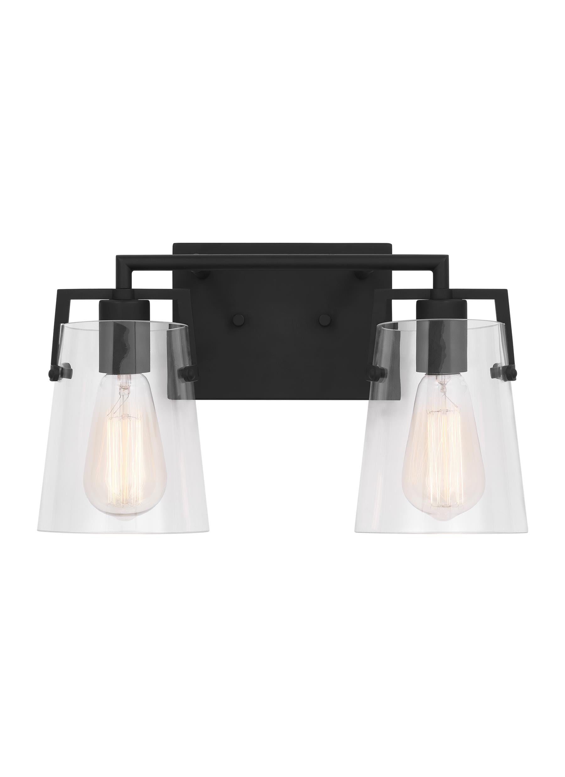 Scott Living DJV1032MBK Crofton 14.625-in 2 -Light Black Modern/contemporary Vanity light