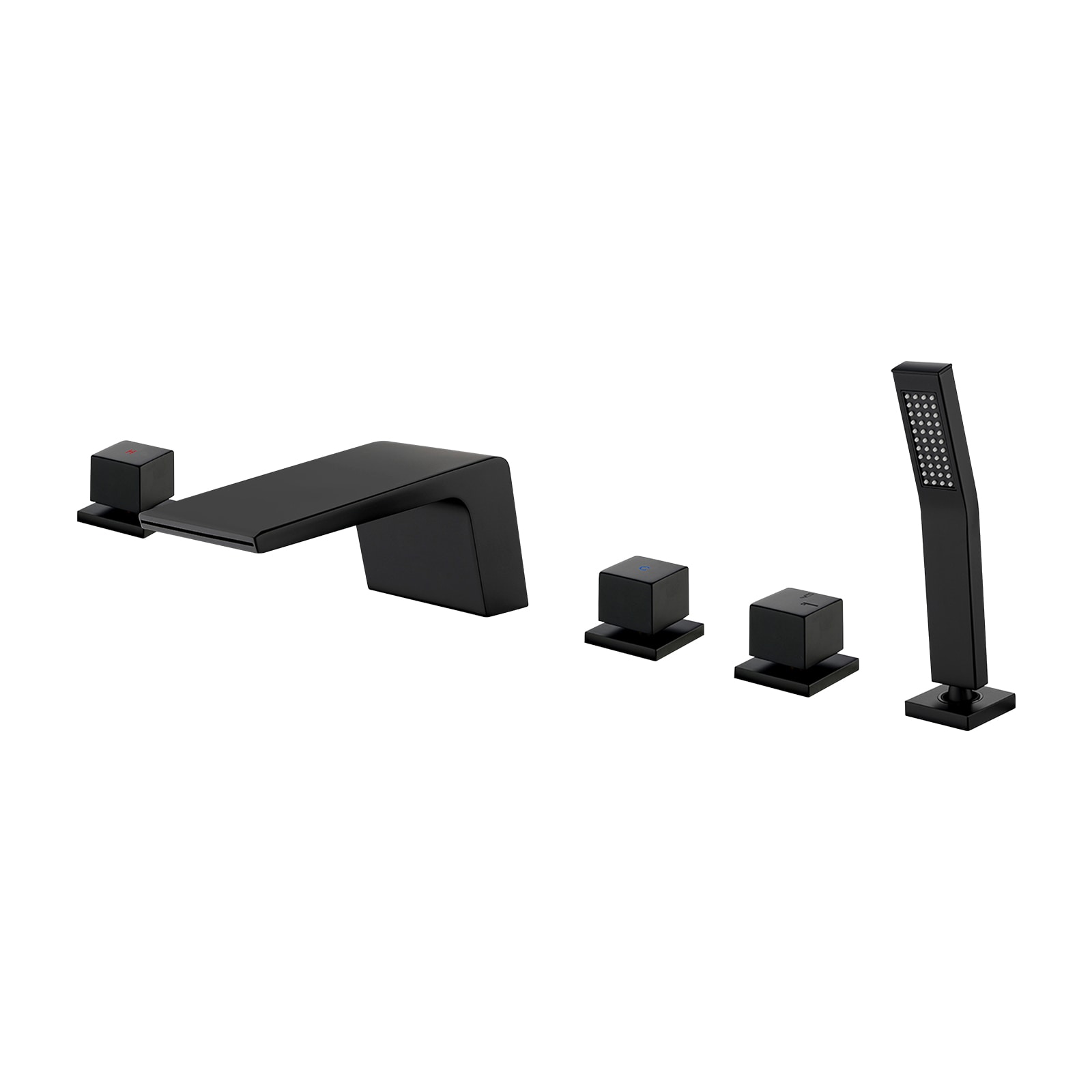 Cobbe Black Widespread 3-handle Mid-arc Residential Handle Bathroom Sink Faucet