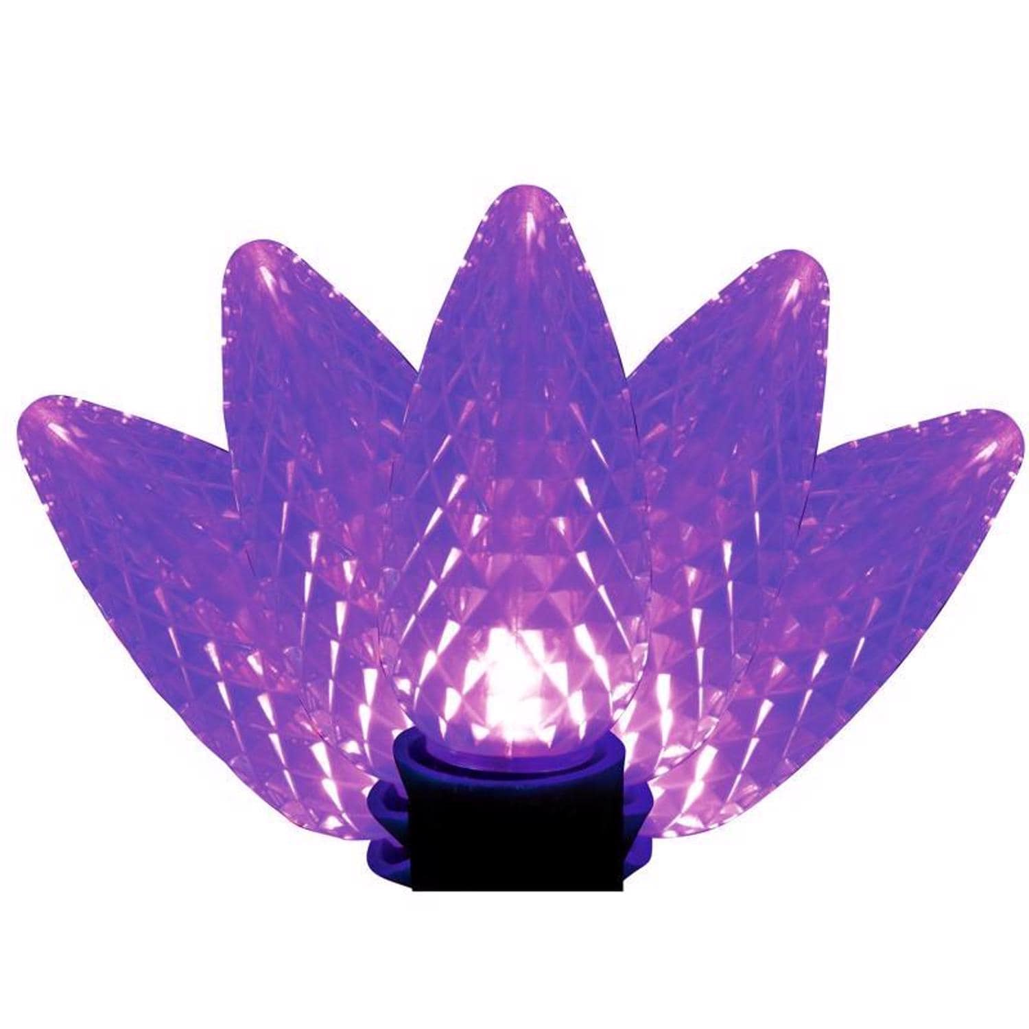 Holiday Bright Lights  LED PS C9 Purple 25 ct Christmas Light Bulbs