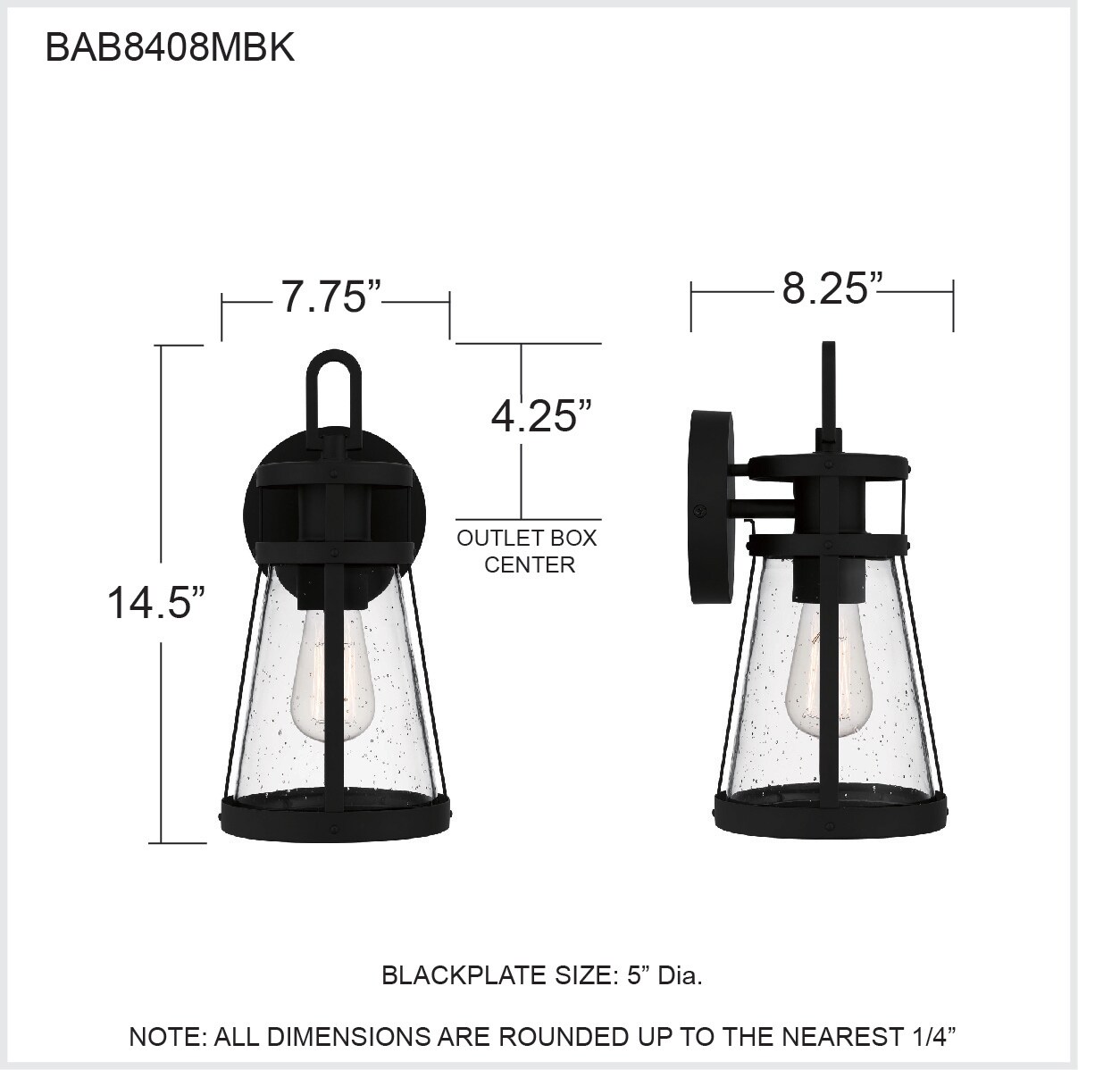 Quoizel BAB8408MBK Outdoor-Wall-Lighting - View #5