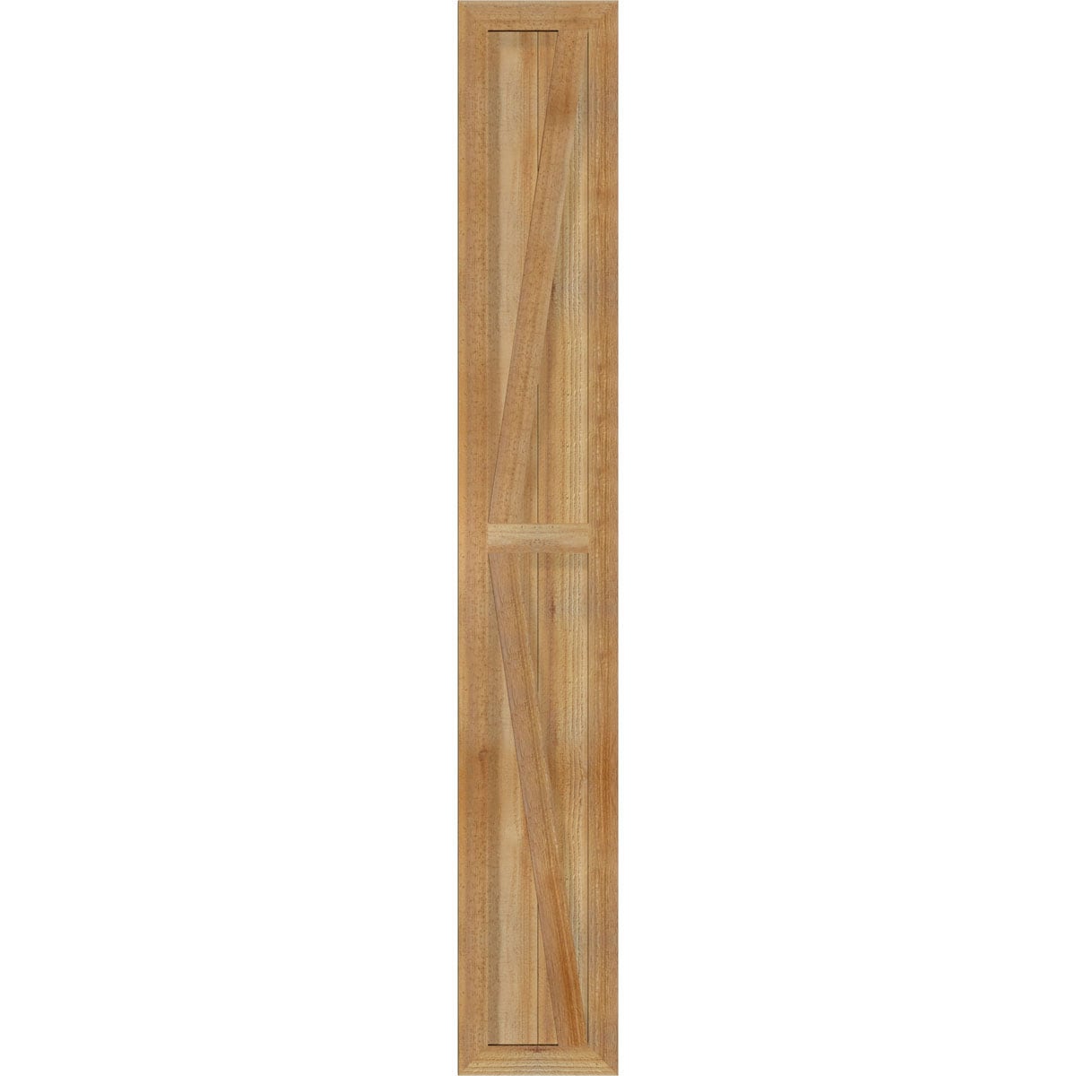 Ekena Millwork RBF06Z11X072RWR 10.75-in W x 72-in H Unfinished Paintable/Stainable Board and batten Framed with z-bar Wood Exterior Shutters ( 2 -Pack )