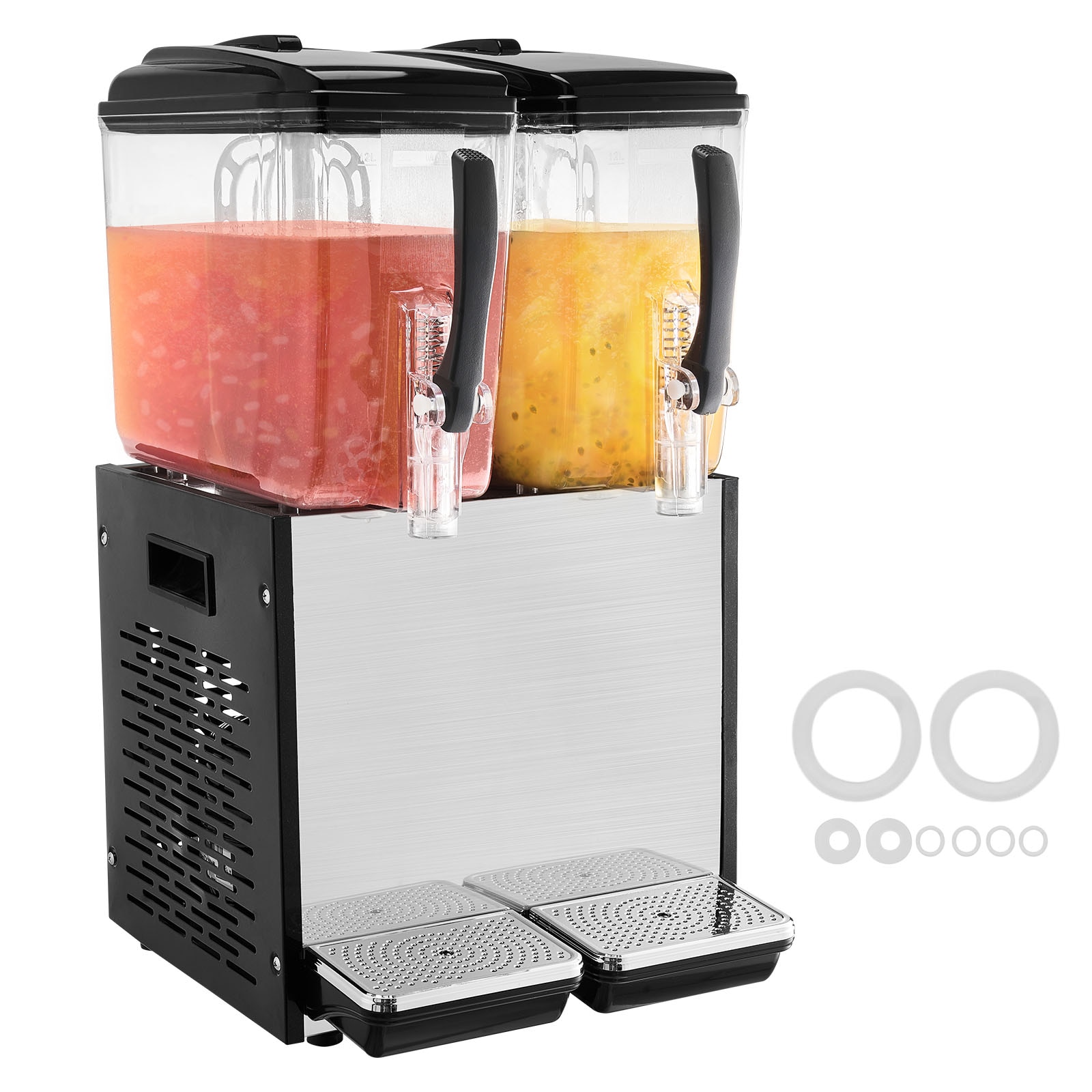 VEVOR DLYLJ12L2280WZCS4V1 12 L 2 Tanks Beverage Dispensers 6.3-Gallons 304 food-grade stainless steel