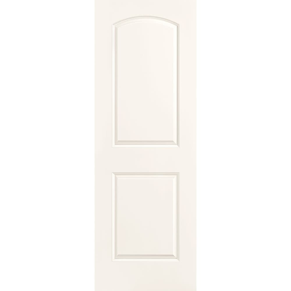 Masonite 1317460 Roman 28-in x 80-in White 2-panel round top Smooth Hollow core Prefinished Molded composite Slab Door