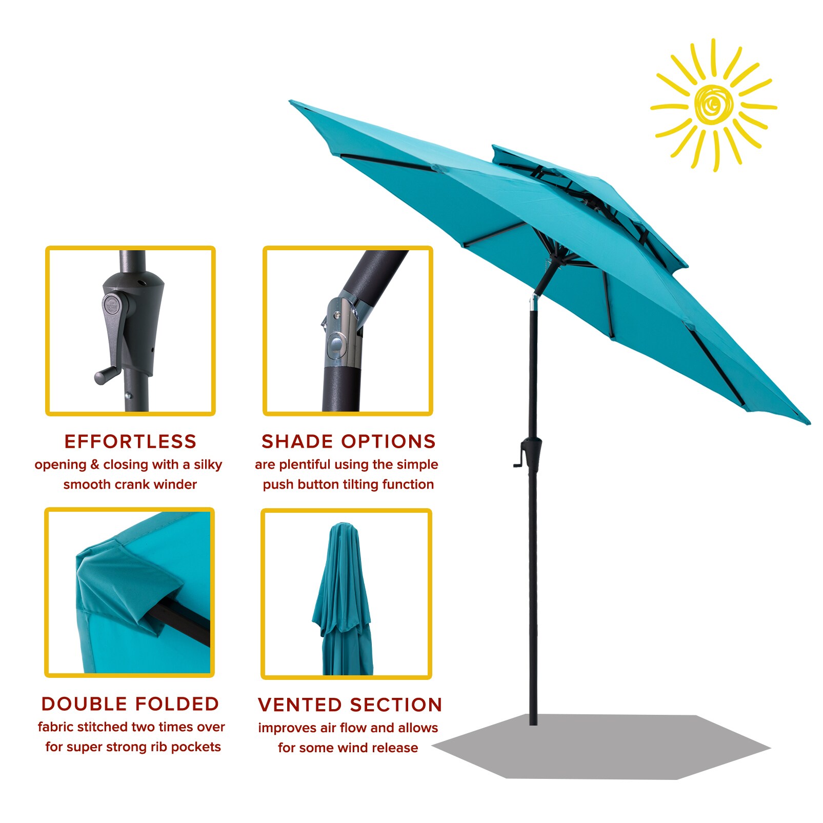 FLAME&SHADE FS09DAQUABLUE Umbrellas-2 - View #3