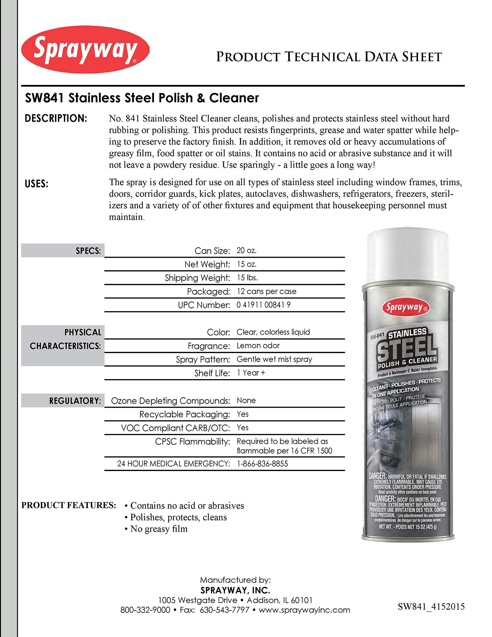 Sprayway SW841-12PK-A8B9 Metal-Cleaners - View #2