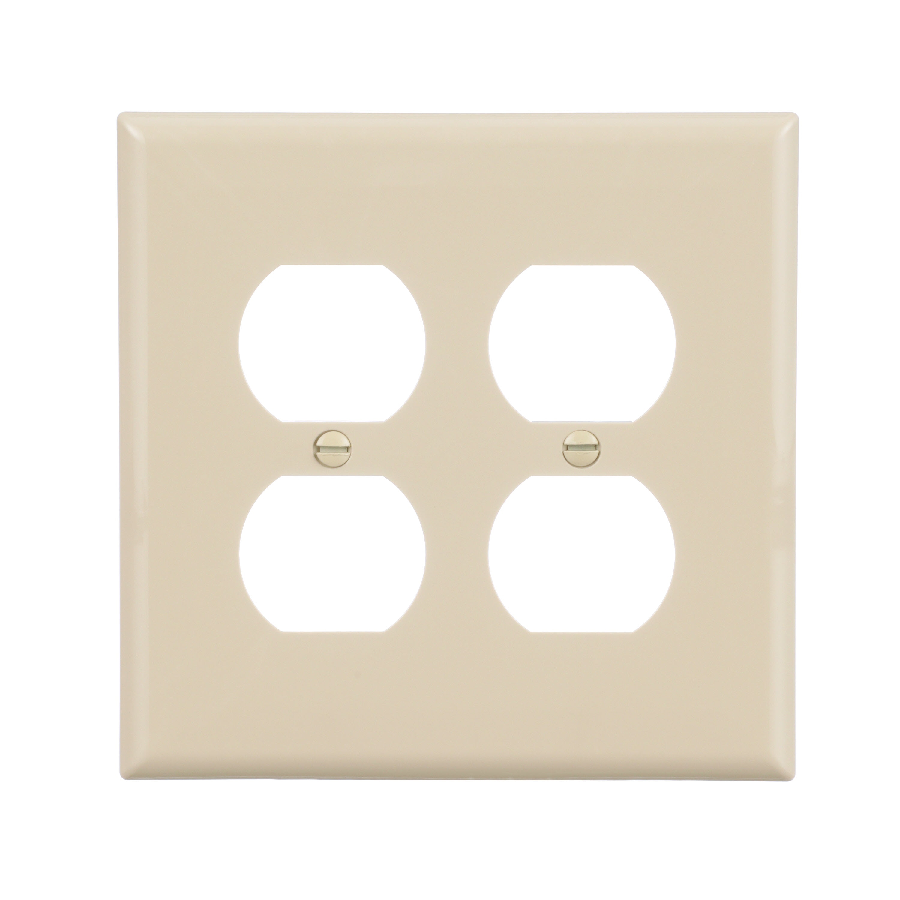 Eaton PJ82V-F-LW 2 -Gang Midsize Size Ivory Polycarbonate Indoor Duplex Wall Plate
