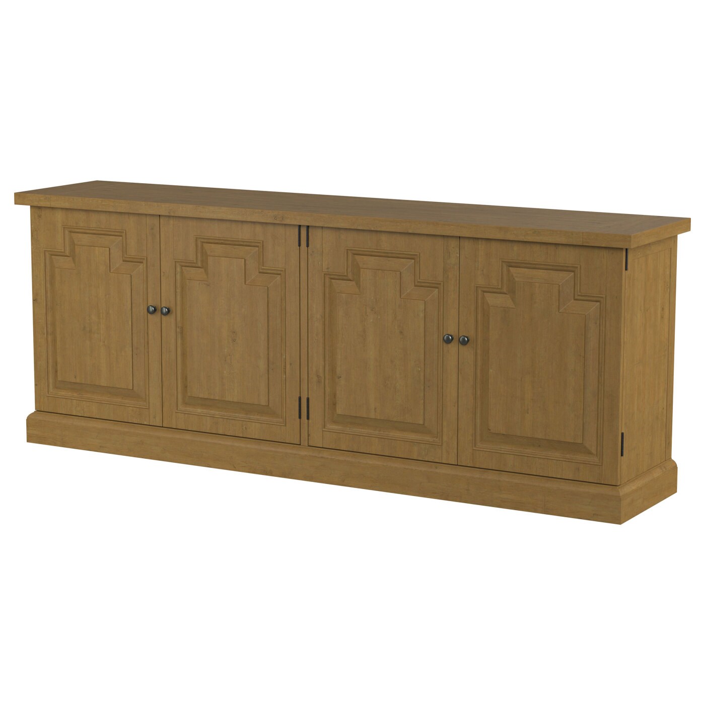 CHITA Rustic Farmhouse Raised-Panel Sideboard Buffet Cabinet with 4 ...