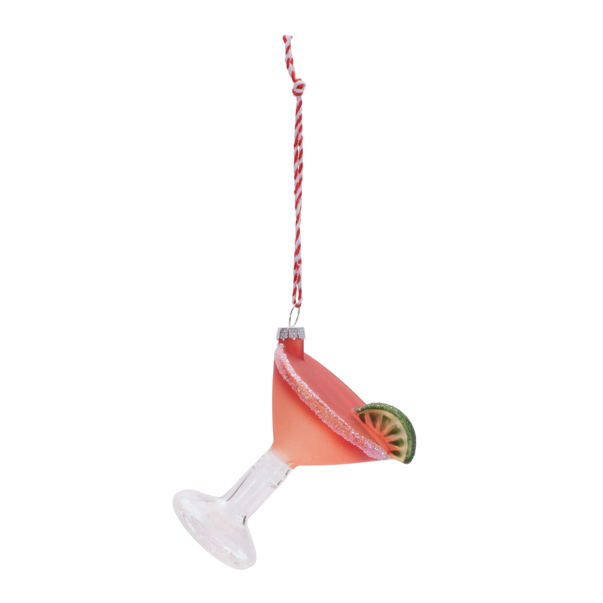 Melrose International Strawberry Margarita Ornaments