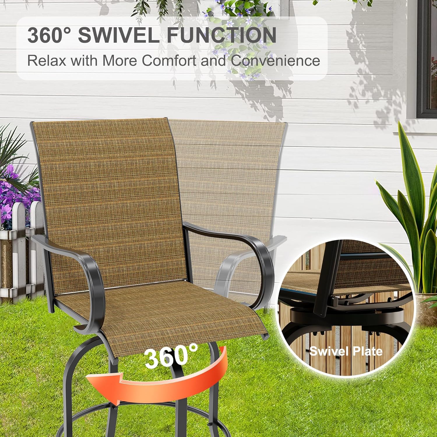 Qeetex LHF-HW-PPG-334N9LGM Patio-Conversation-Sets - View #3