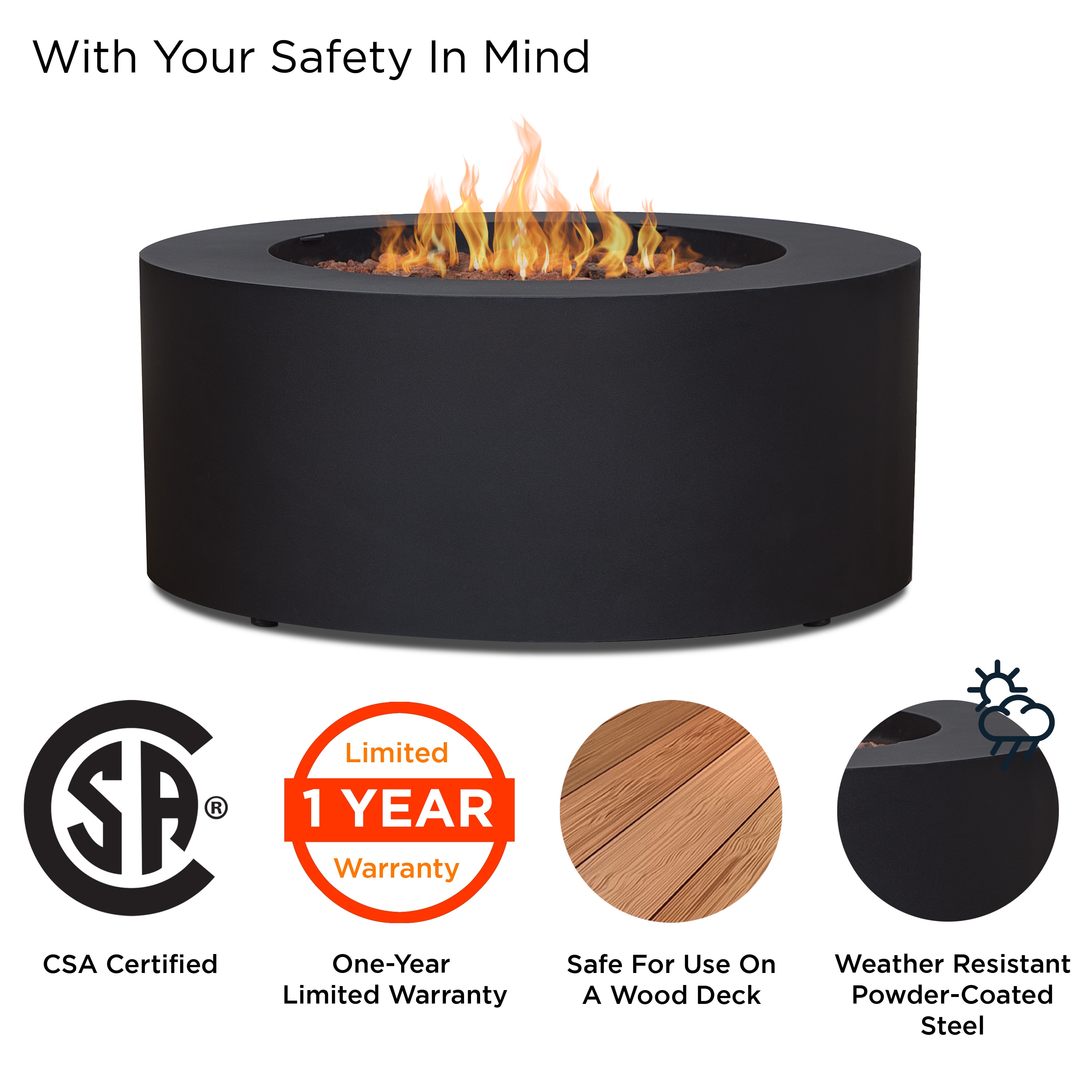 Real Flame C9815LP-BLK Outdoor-Gas-Firepits - View #8