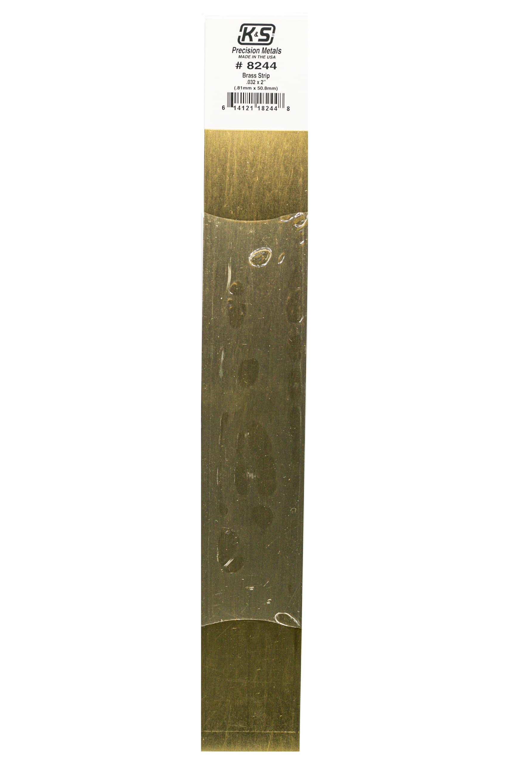 K&S Precision Metals K S Precision Metals Brass Strip 8244 0.032 in x 2 in x 12 in Made in USA Pack of 1