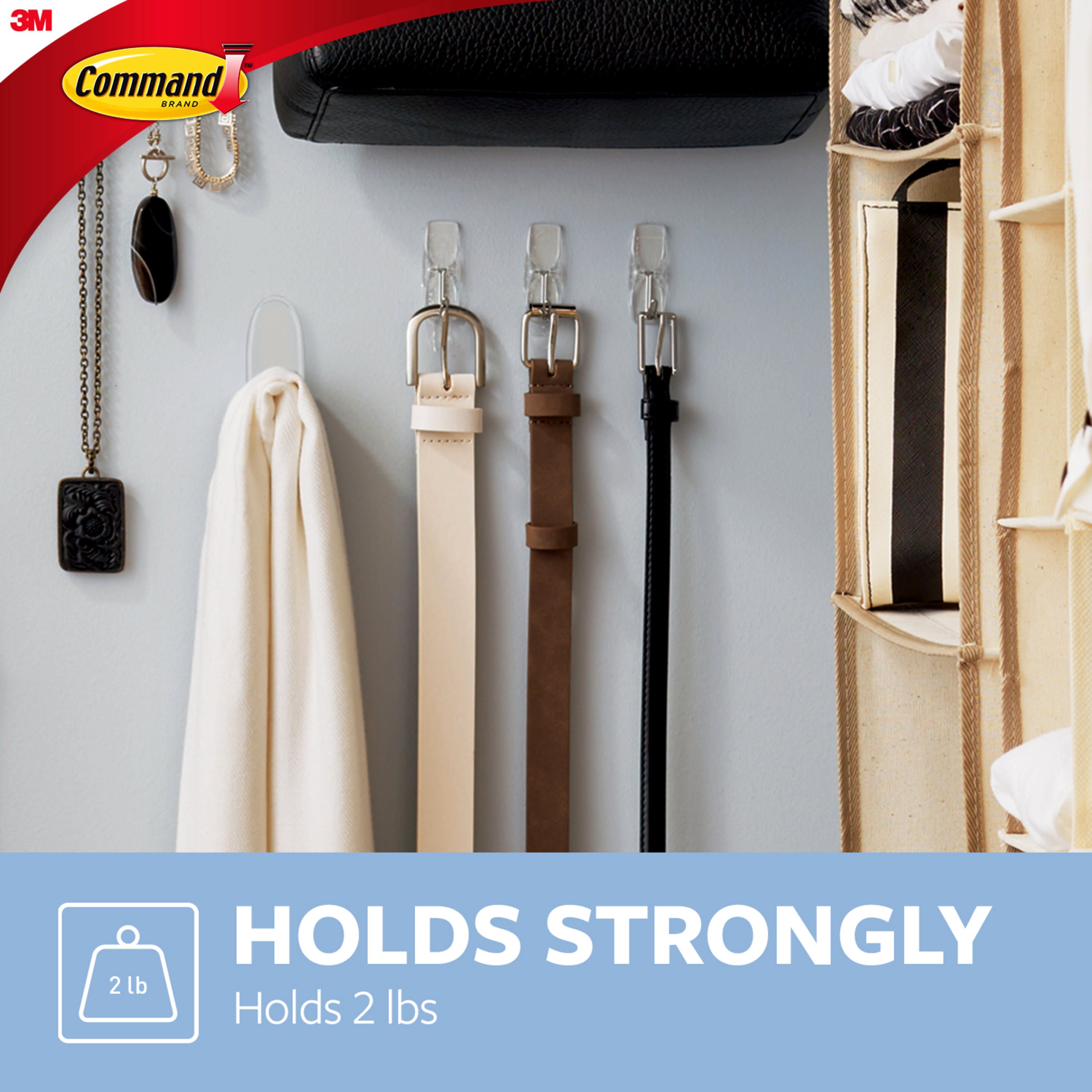 Command Clear Small Wire Hooks with Clear Strips - ASDA Groceries