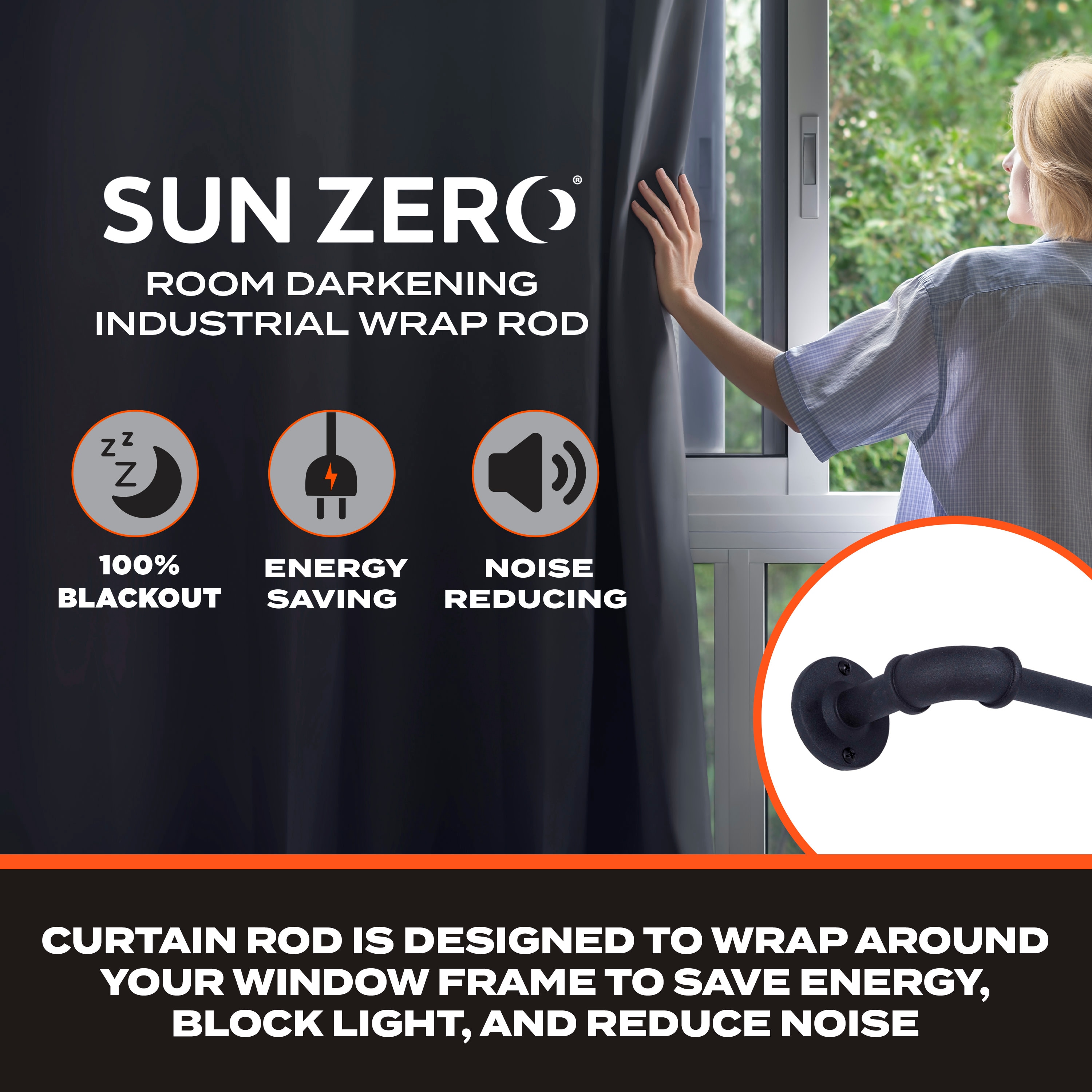 Sun Zero SN47074E Curtain-Rods - View #2