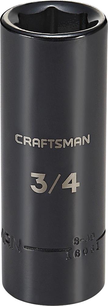CRAFTSMAN Standard (SAE) 1/2-in Drive 3/4-in 6-point Impact Socket