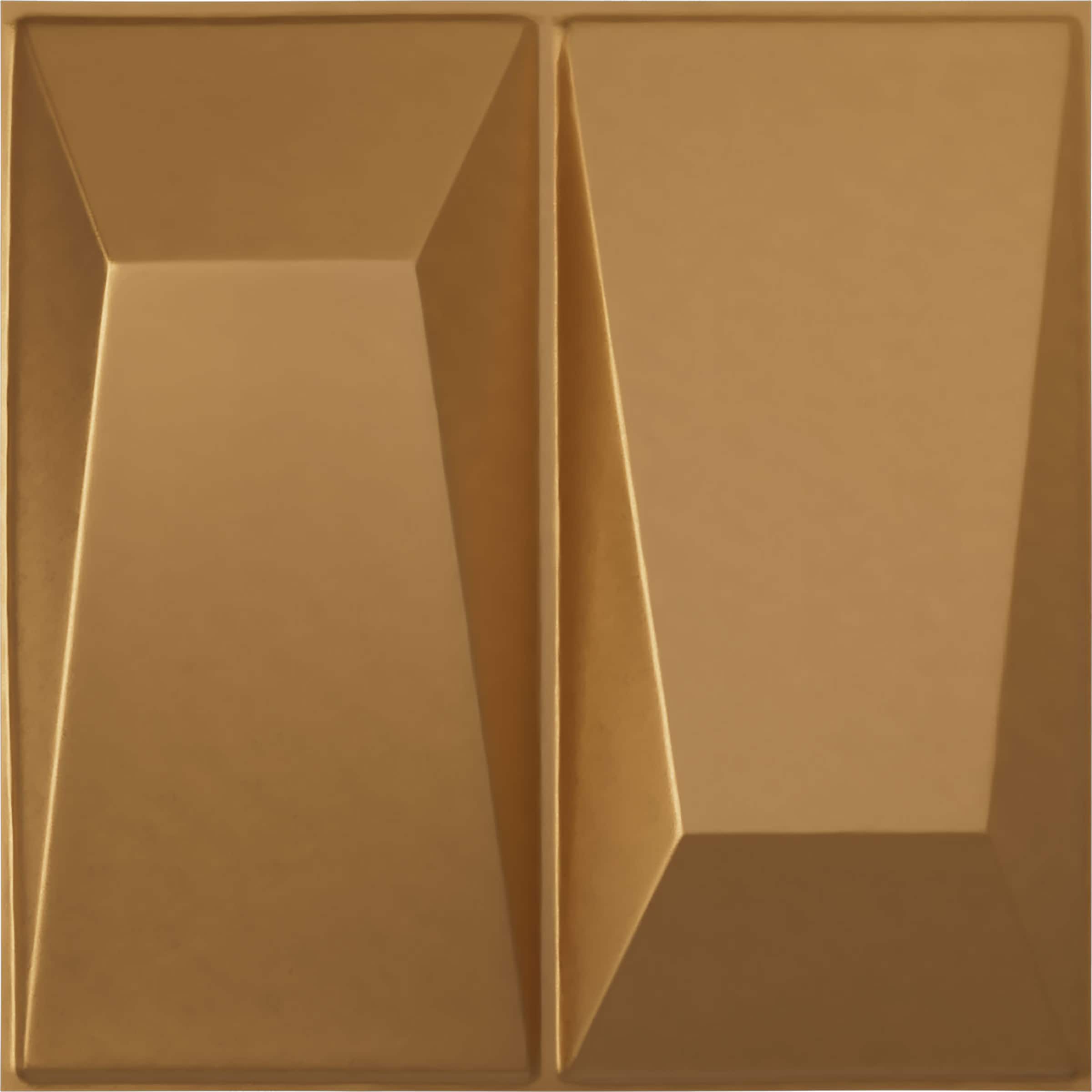 Ekena Millwork WP12X12LOBGL 11-7/8-in x 11-7/8-in Embossed Paintable/Stainable Gold PVC Wall Panel ( 0.98-sq ft )