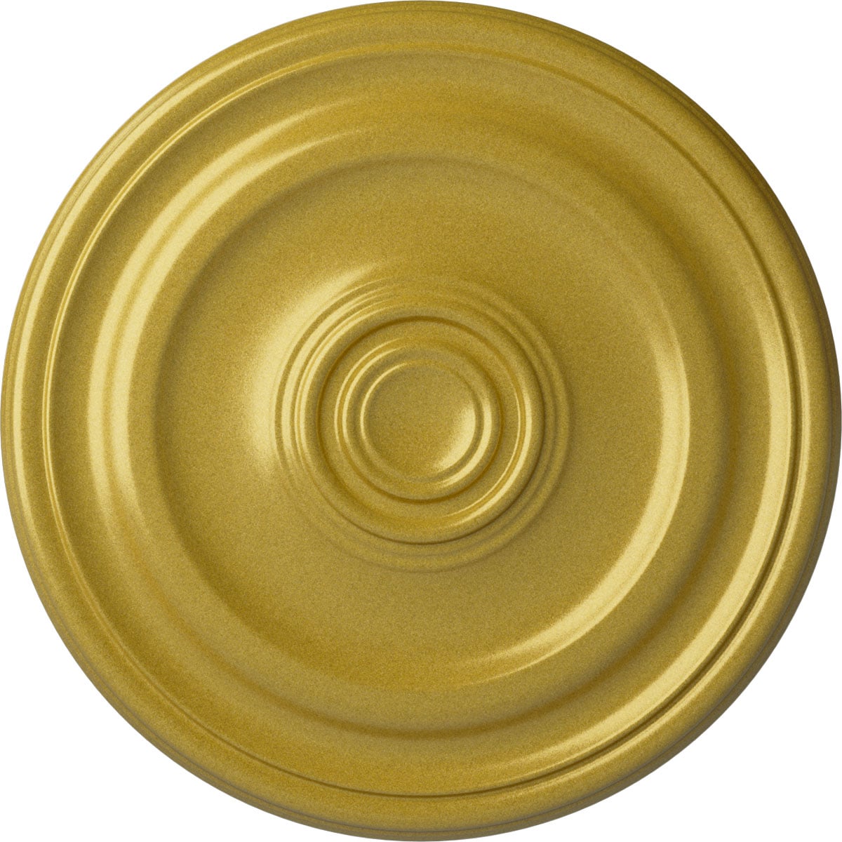 Ekena Millwork CM15DERGS Devon 15.75-in W x 15.75-in L Painted Rich Gold Polyurethane Whole Ceiling Medallion