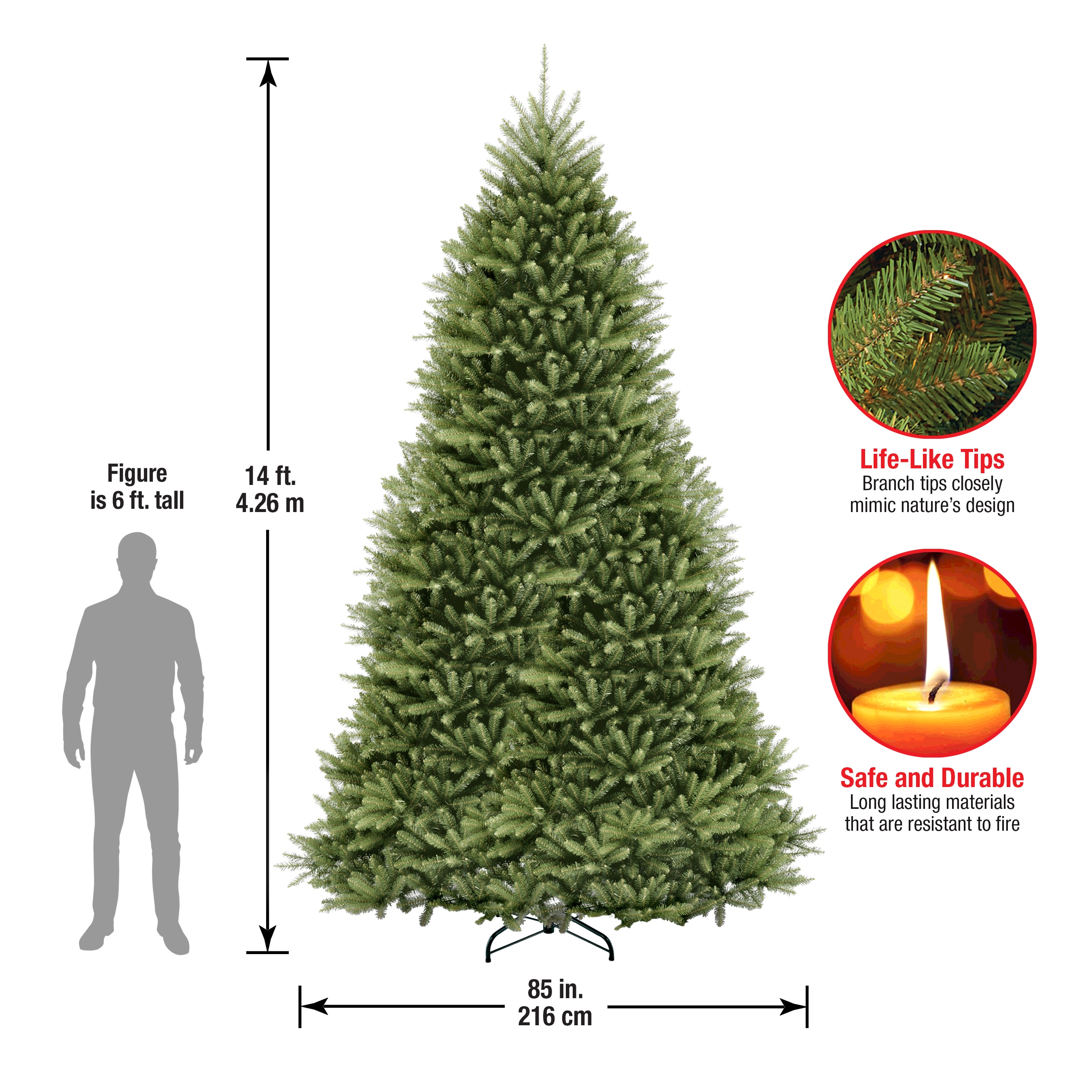 National Tree Company 14-ft Douglas Fir Artificial Christmas Tree in the  Artificial Christmas Trees department at Lowes.com