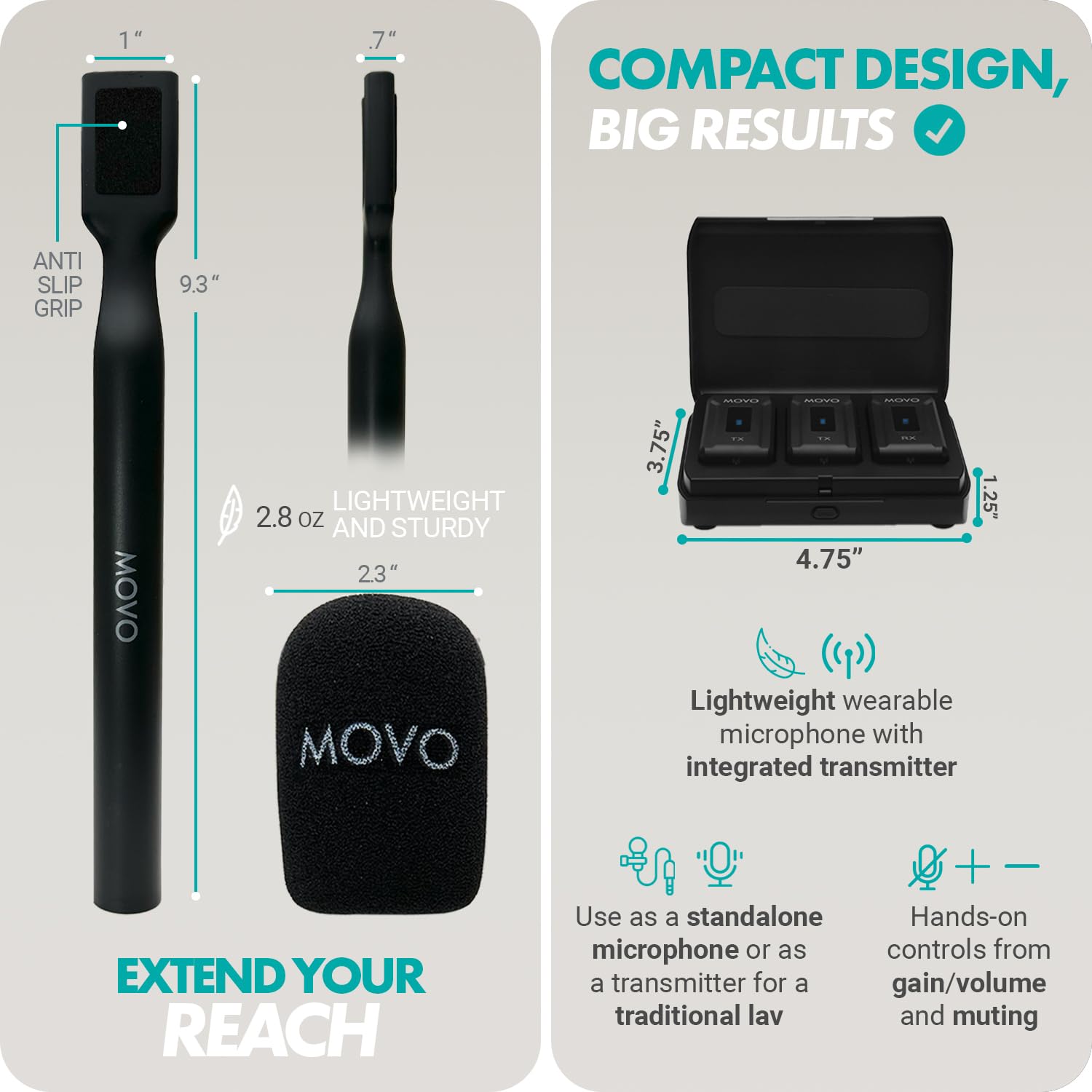 Movo WMX-2-DUO+WMX-HMX2 Smartphone-Camera-Accessories - View #3