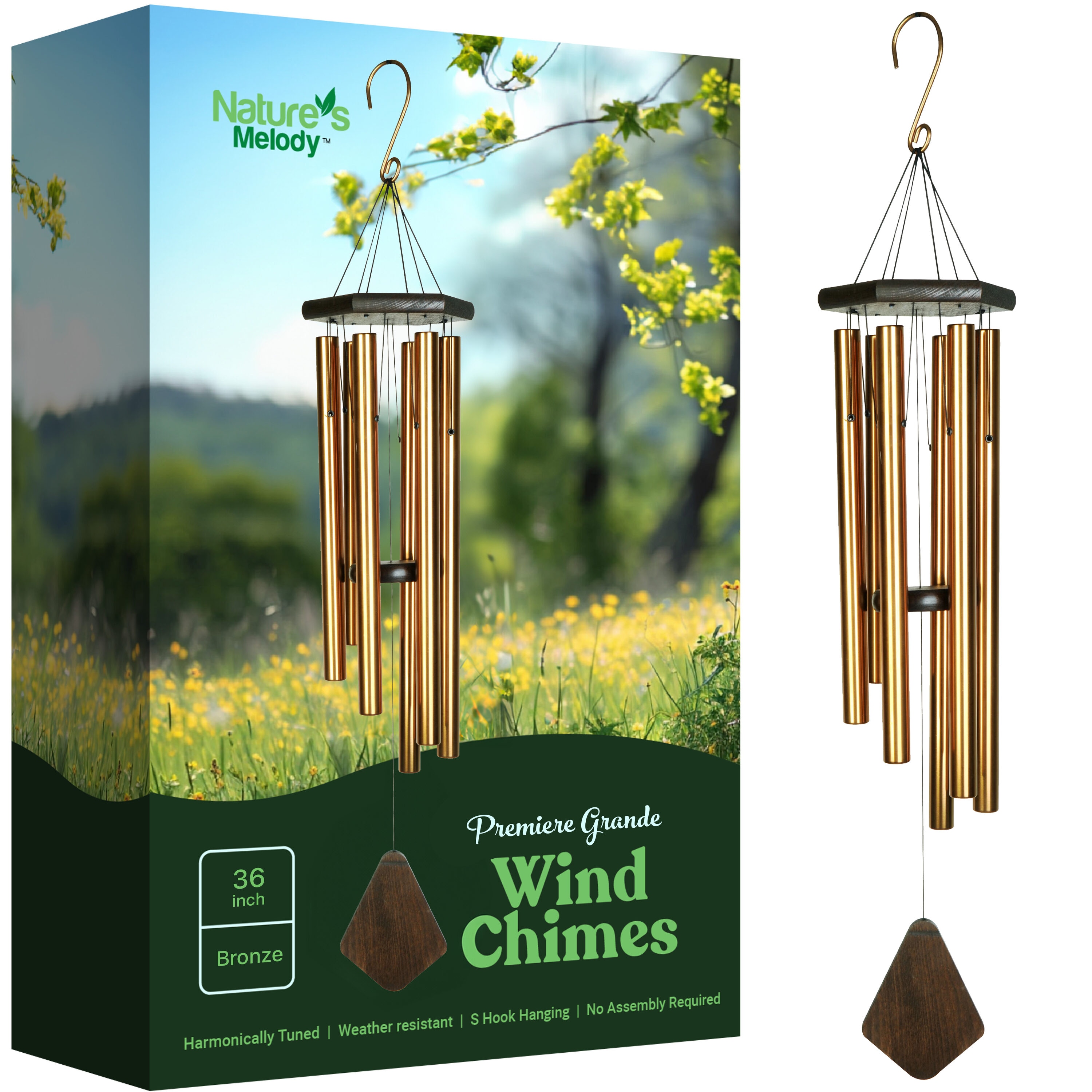 Nature's Melody NTM-PG36BR Bronze Metal Casual Decor set