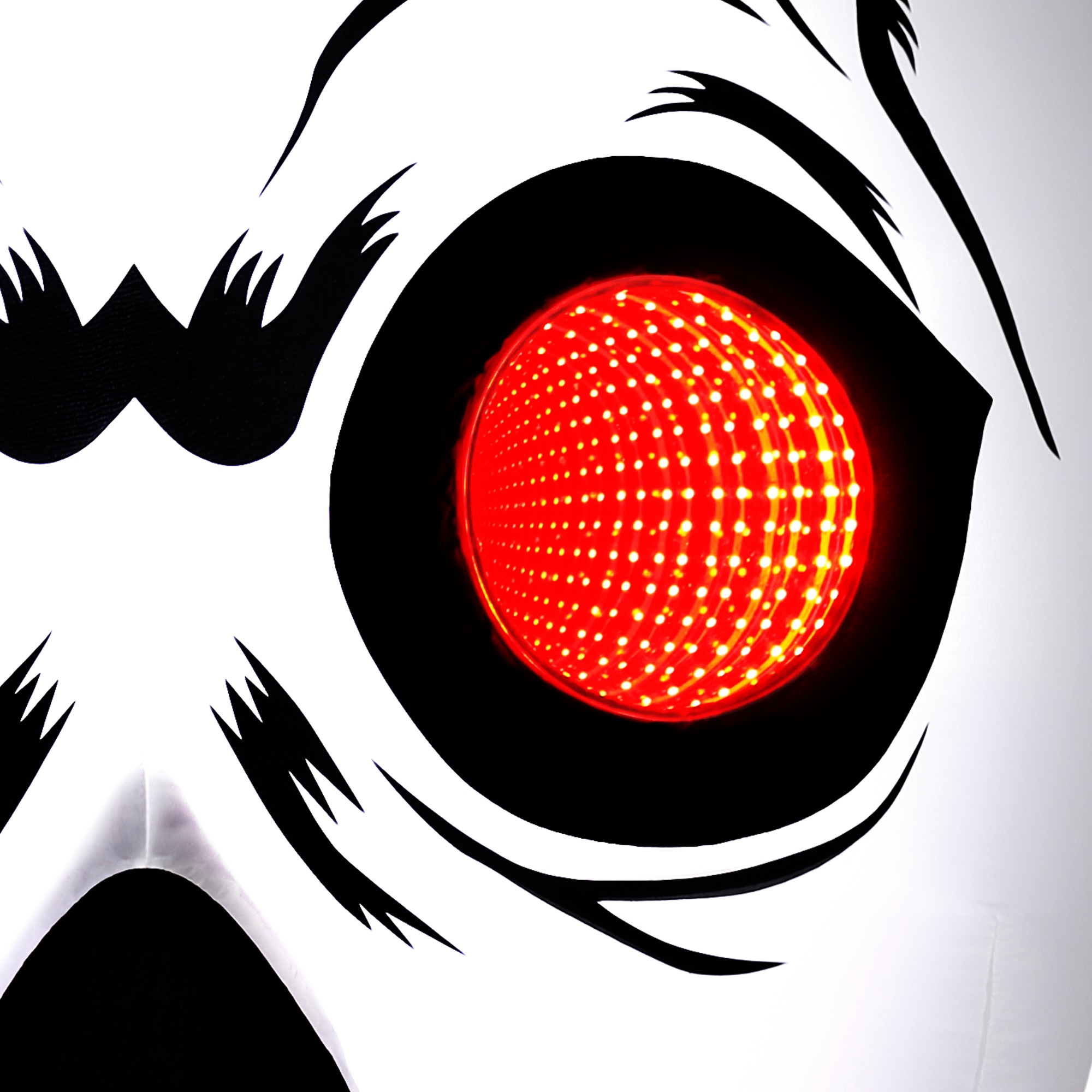 60-Inch Multicolor Inflatable Skull with Red LED Eyes