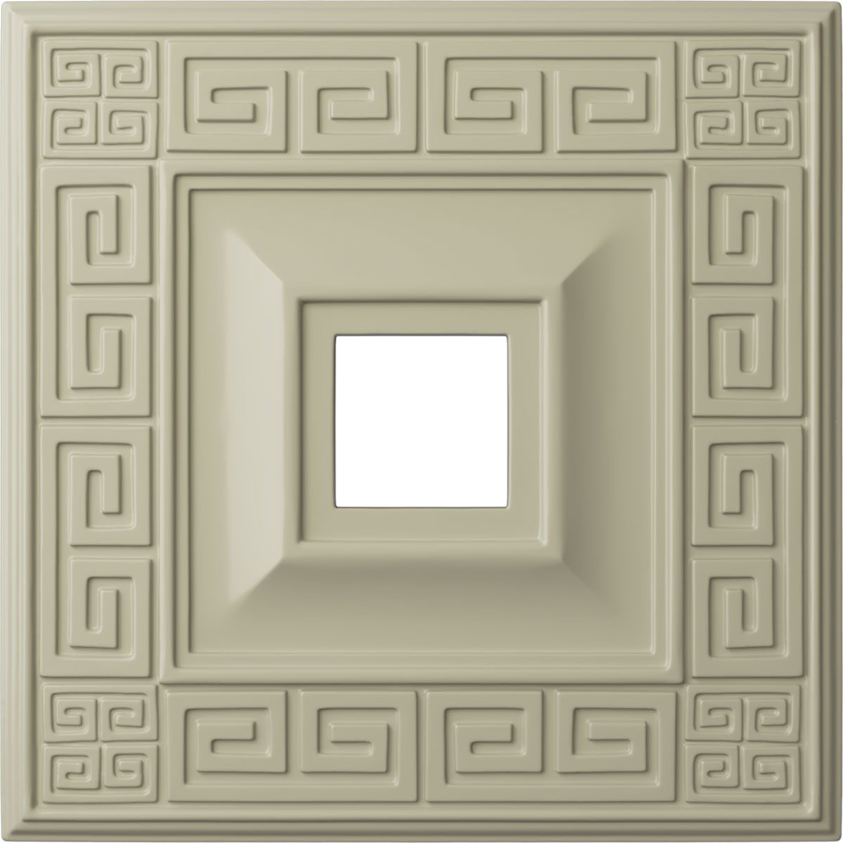 Ekena Millwork CM18ERCYF Eris 18-in W x 18-in L Painted Clear Yellow Polyurethane Whole Ceiling Medallion
