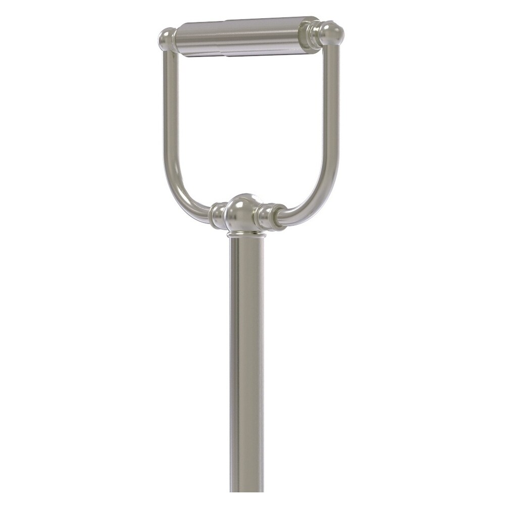 Better Homes & Gardens Free-Standing Toilet Paper Roll Holder, Satin Nickel Finish, Size: 7.68 inch x 7.48 inch x 21.4 inch