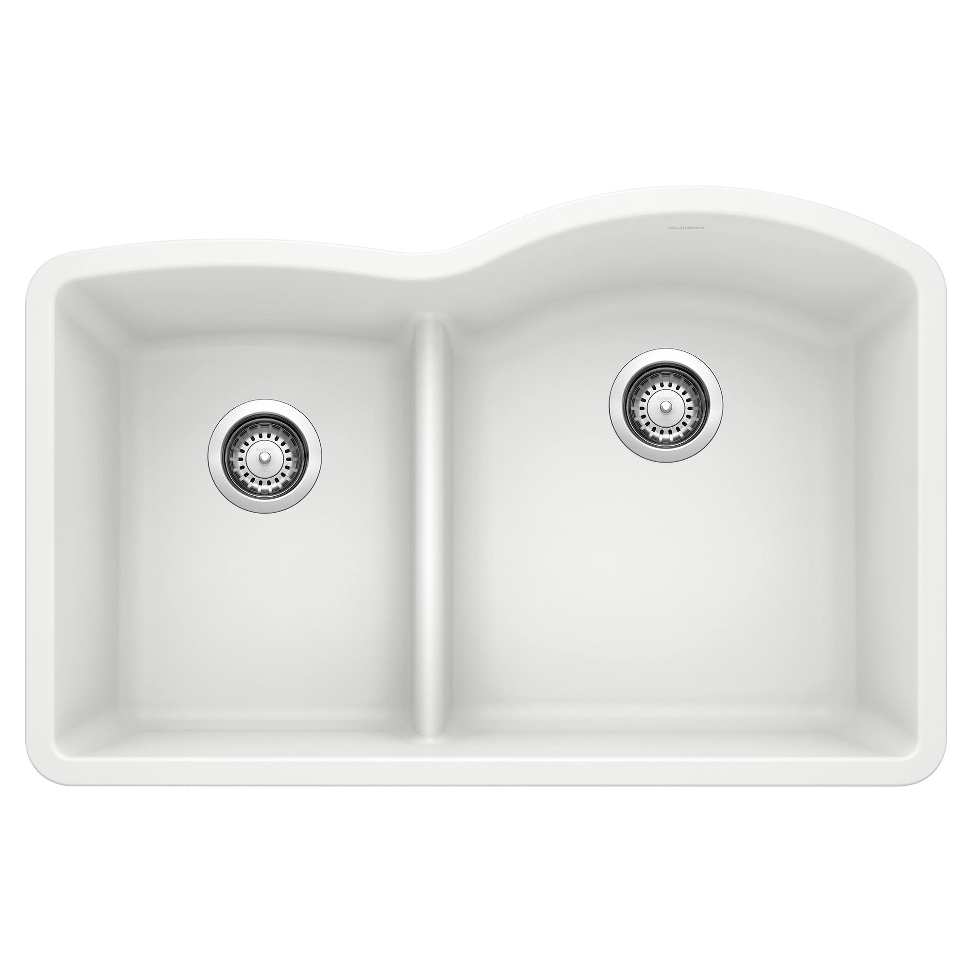 BLANCO 441603 Diamond Silgranit Undermount 32-in x 21-in Granite Double offset bowl Kitchen Sink