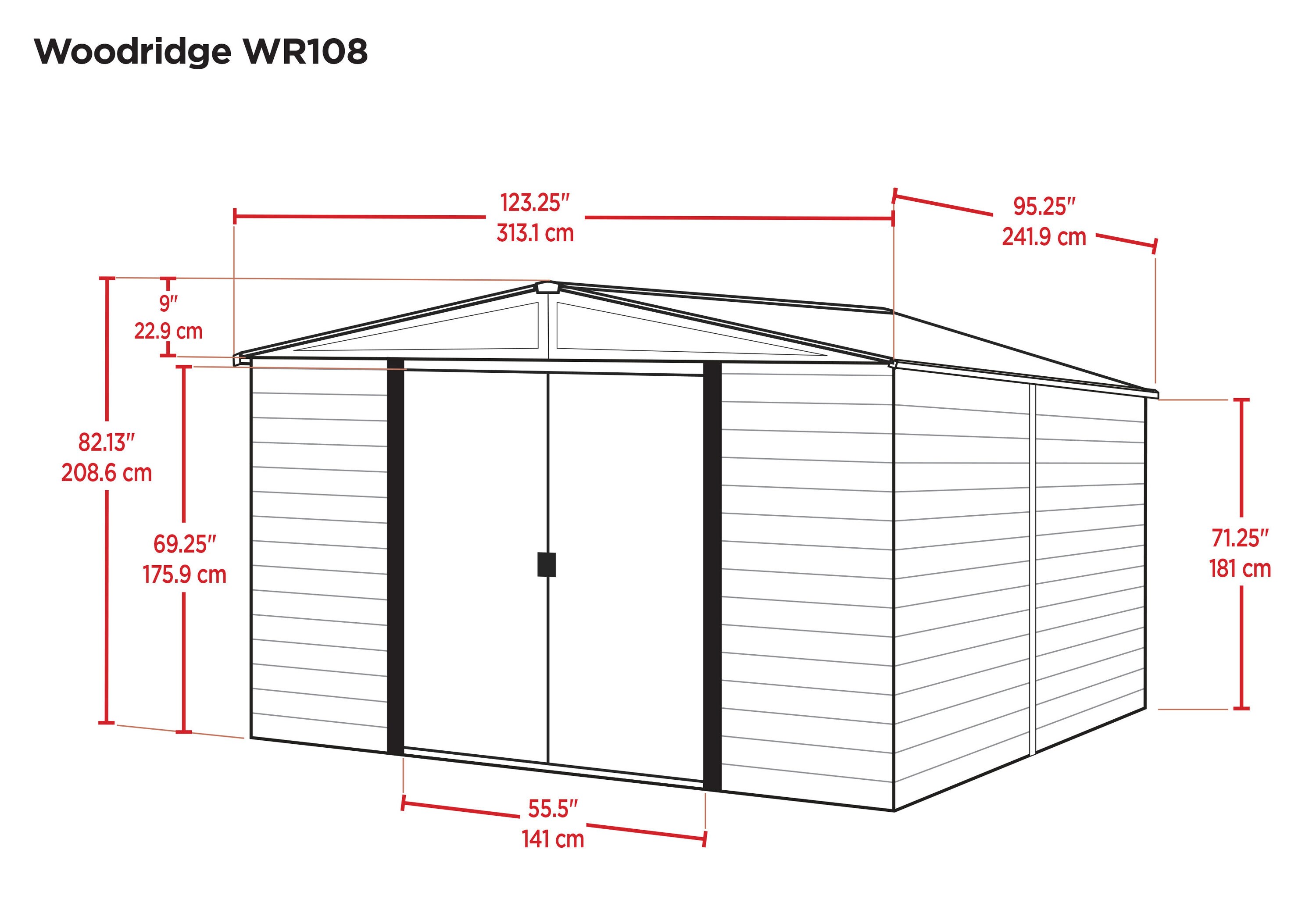Arrow WR108 Metal-Storage-Buildings-Sheds - View #4