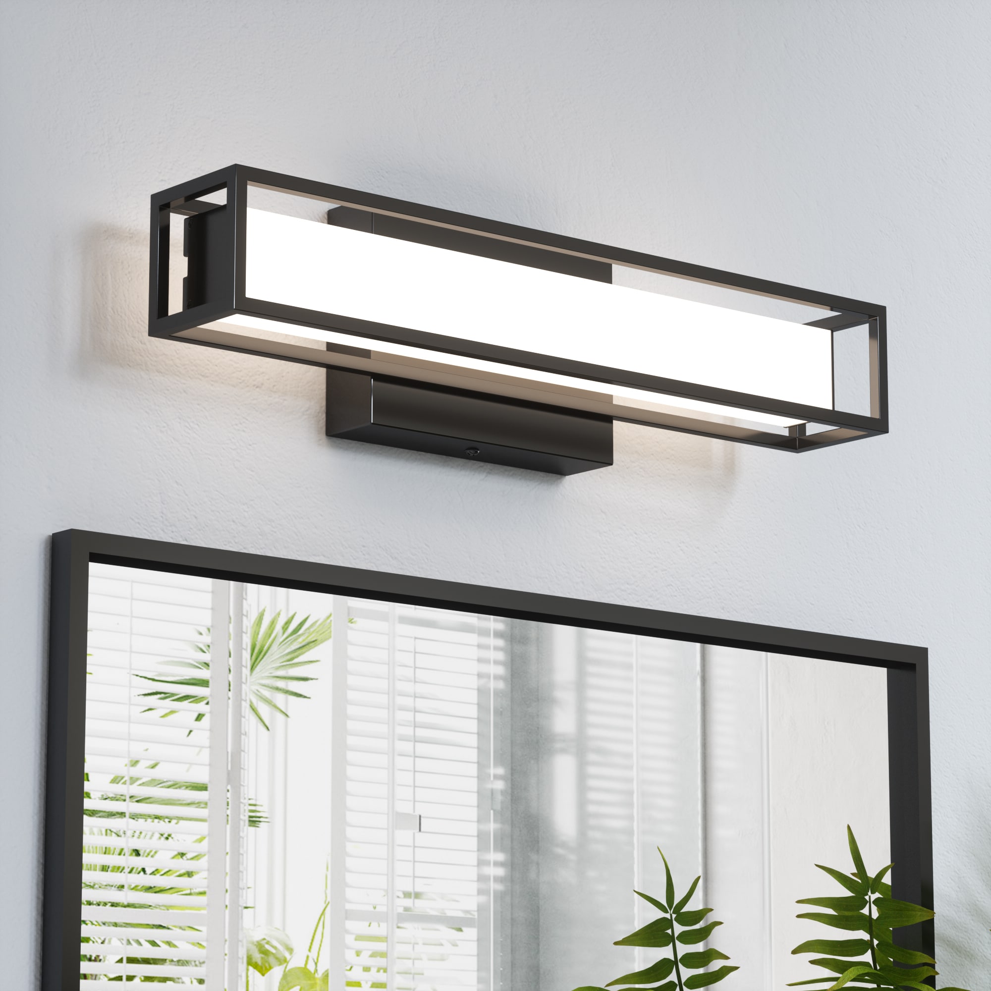 Maxax MX21049-W1BK Washington 15.75-in 1 -Light Matte Black Integrated LED Modern/contemporary Vanity light