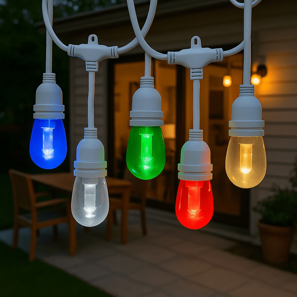 Novelty Lights S14-RGBWW-24-WH Patio-String-Lights - View #3