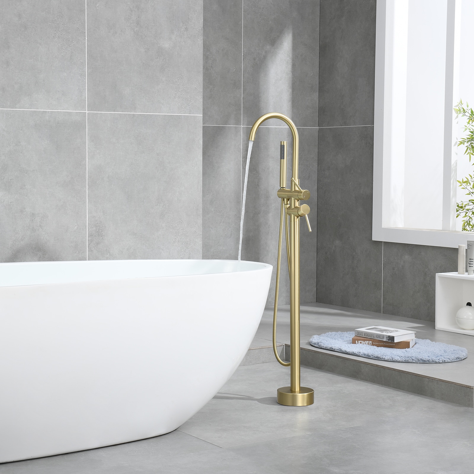 Flynama W928-H-THSP002MB Roman-Tub-Faucets - View #2