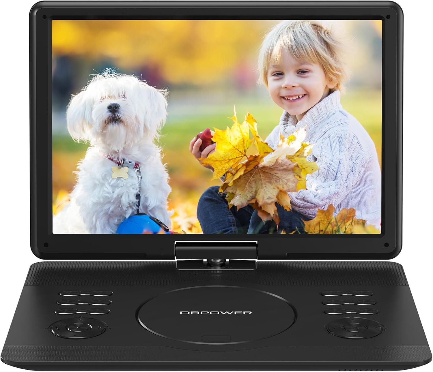 Nordic Hygge DPMP0060B 16.9 Portable DVD Player with 14.1 HD Swivel Screen – Support DVD/USB/SD Card