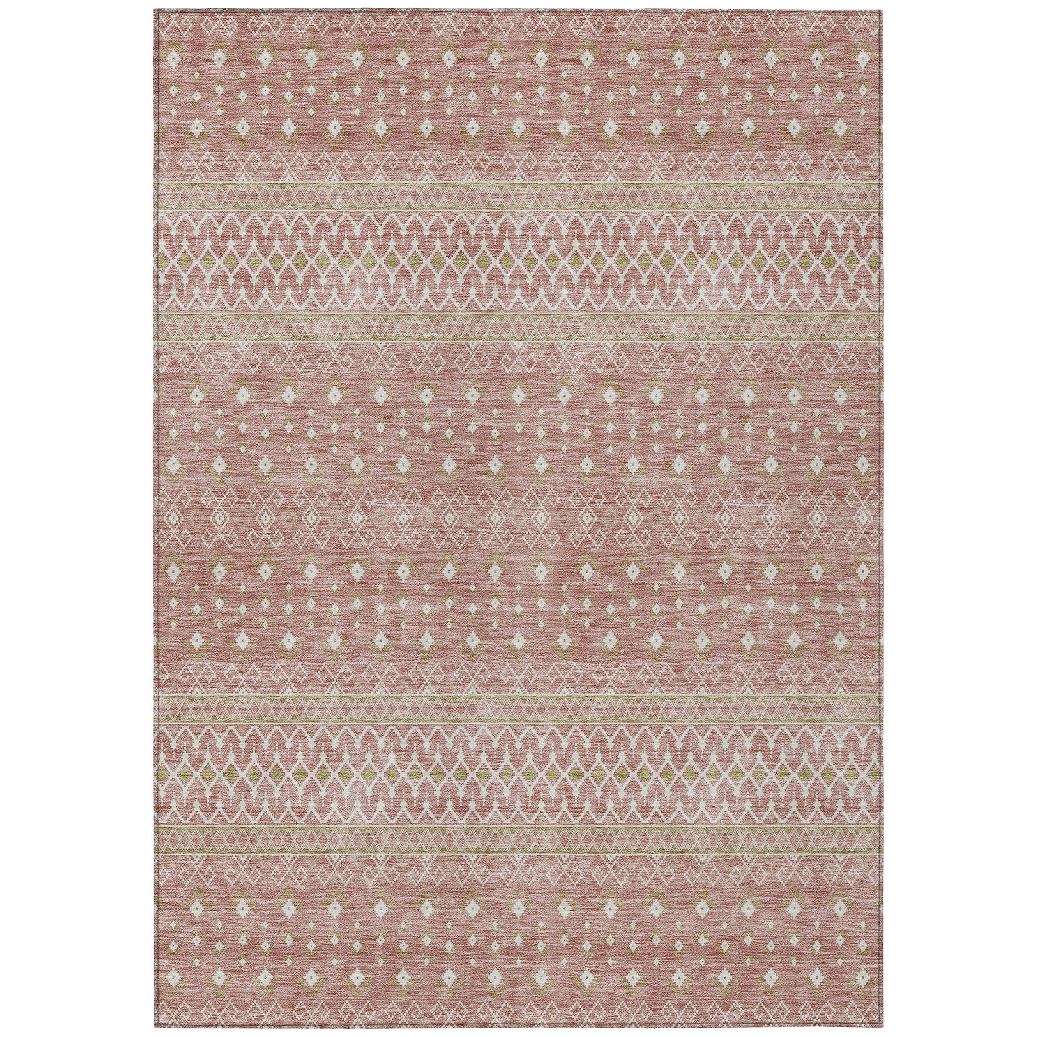 Addison Rugs ACN709BL8X10 Chantille ACN709BL 8 x 10 (ft) Polyester Blush Rectangular Indoor/Outdoor Geometric Machine washable Area rug