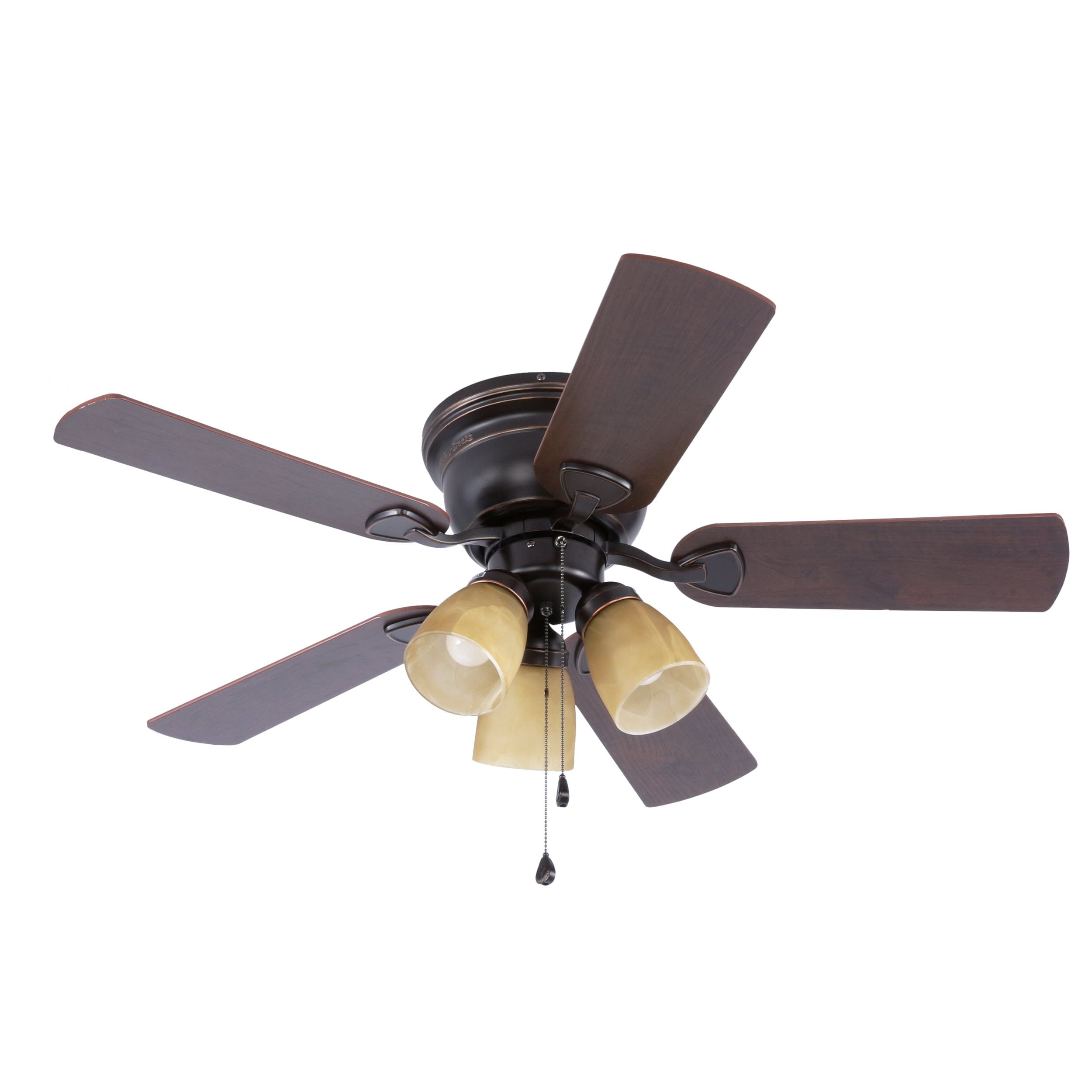 Harbor Breeze 42 In Centreville Antique Brass Ceiling Fan With Light