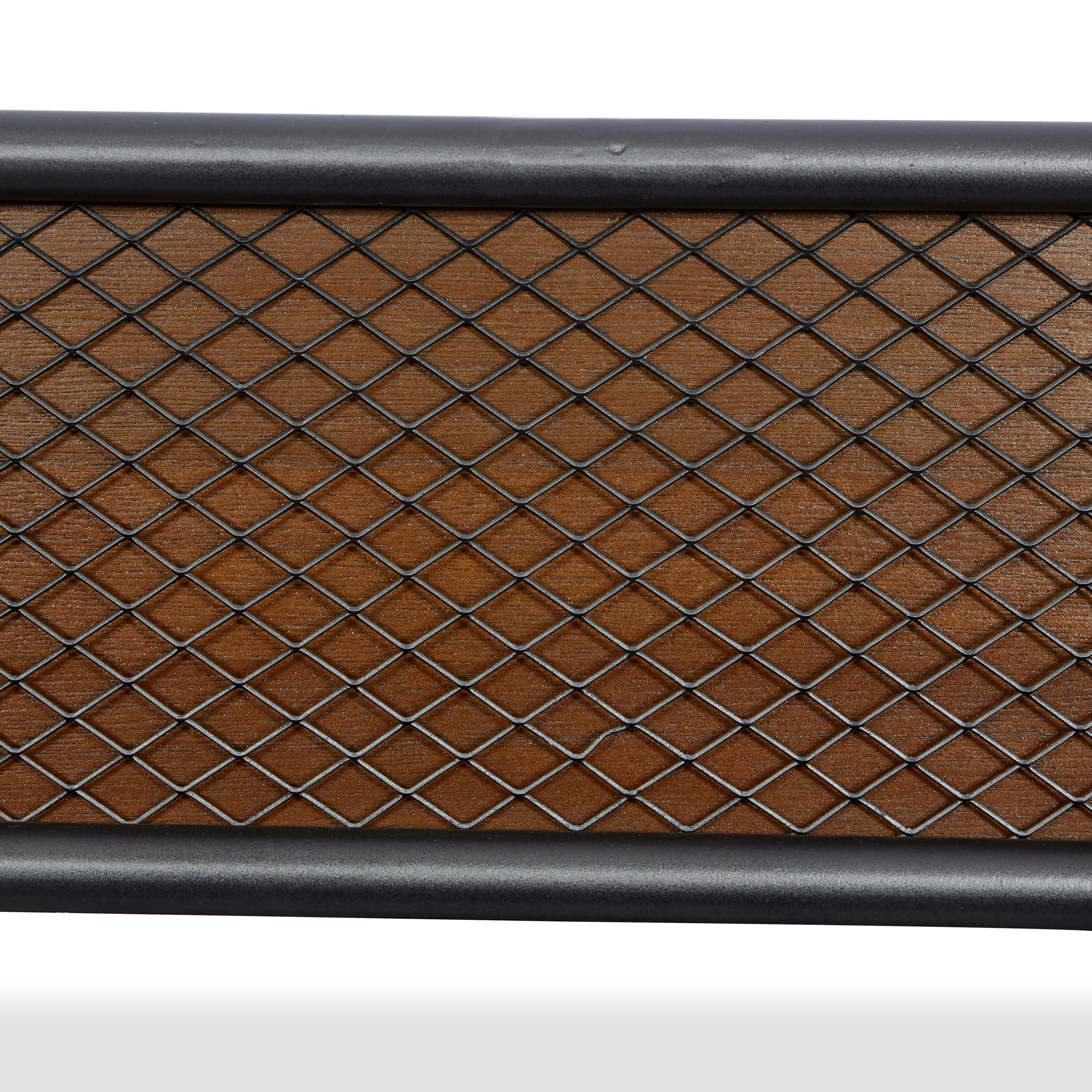 Handcrafted Solid Wood Square 32" Industrial Wall Mirror, Brown