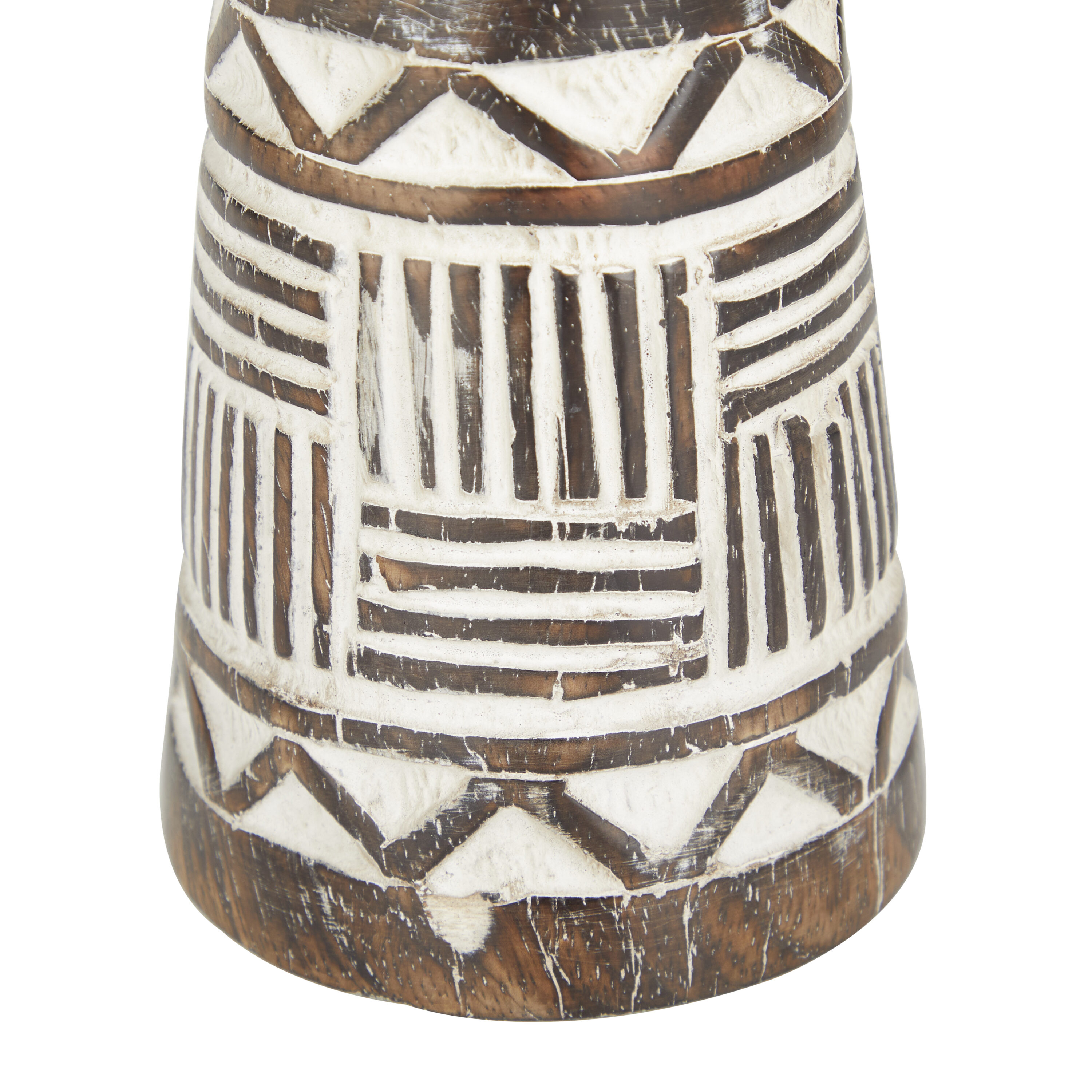Mango Wood Trio Candle Holder Set in Dark Brown