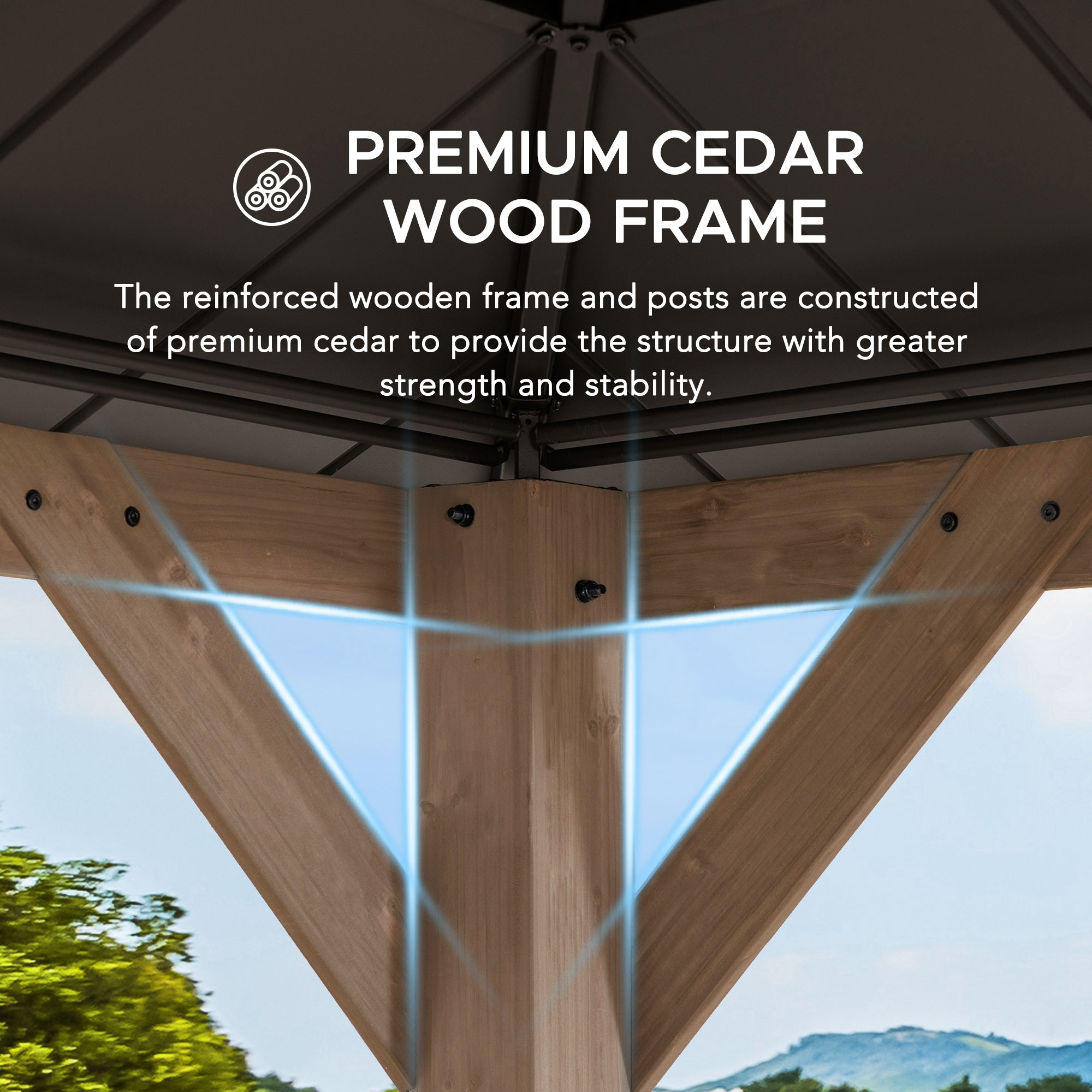 Sunjoy A102007772 Wood-Resin-Gazebos - View #7