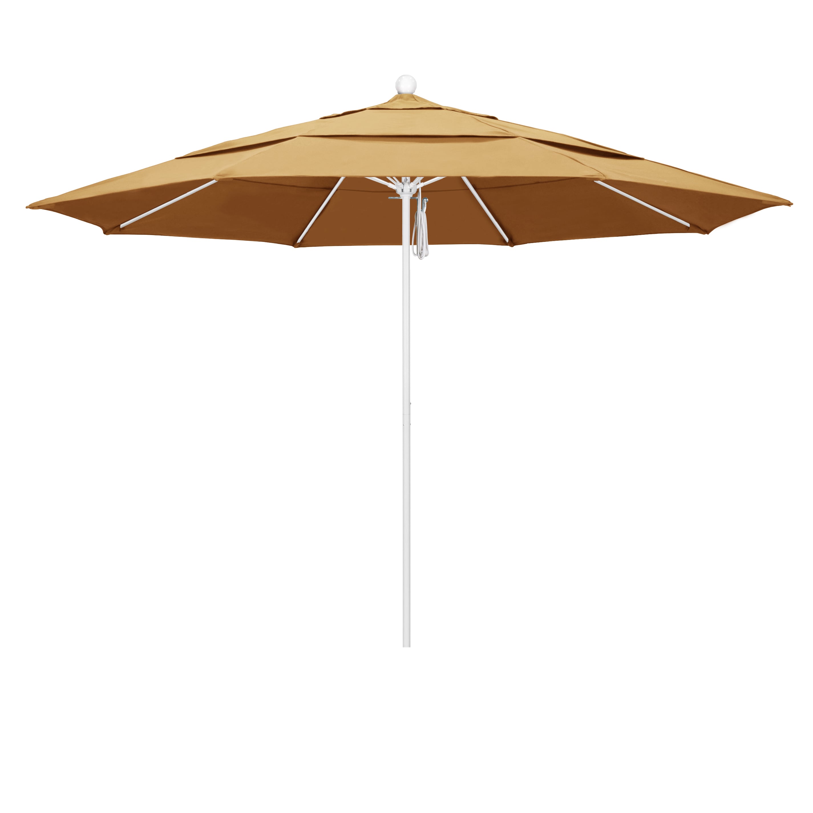 California Umbrella ALTO118170-5414-DWV 11-ft Aluminum Yellow No-tilt Market Patio Umbrella