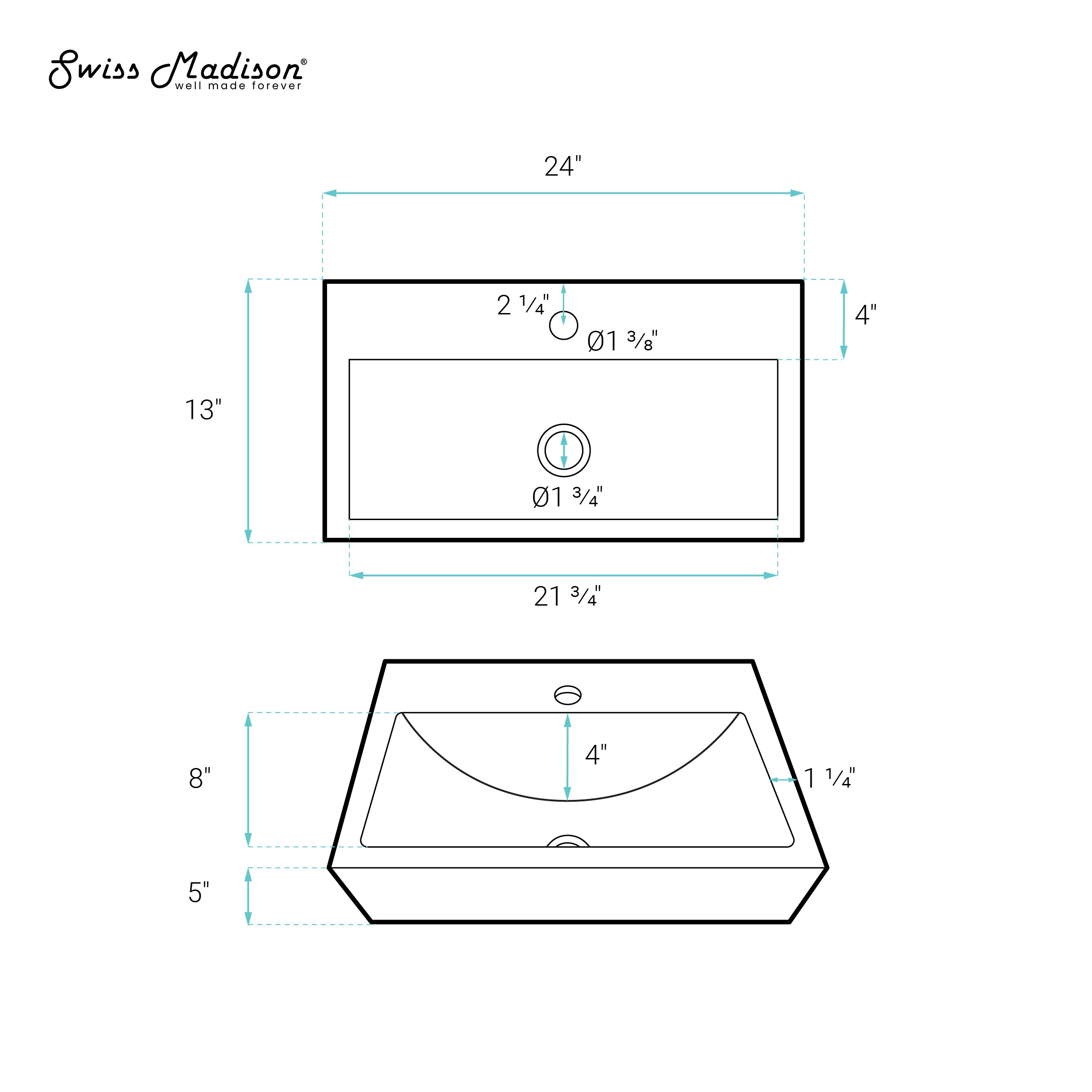 Swiss Madison SM-25-VSLES05WH Bath-Sink - View #7