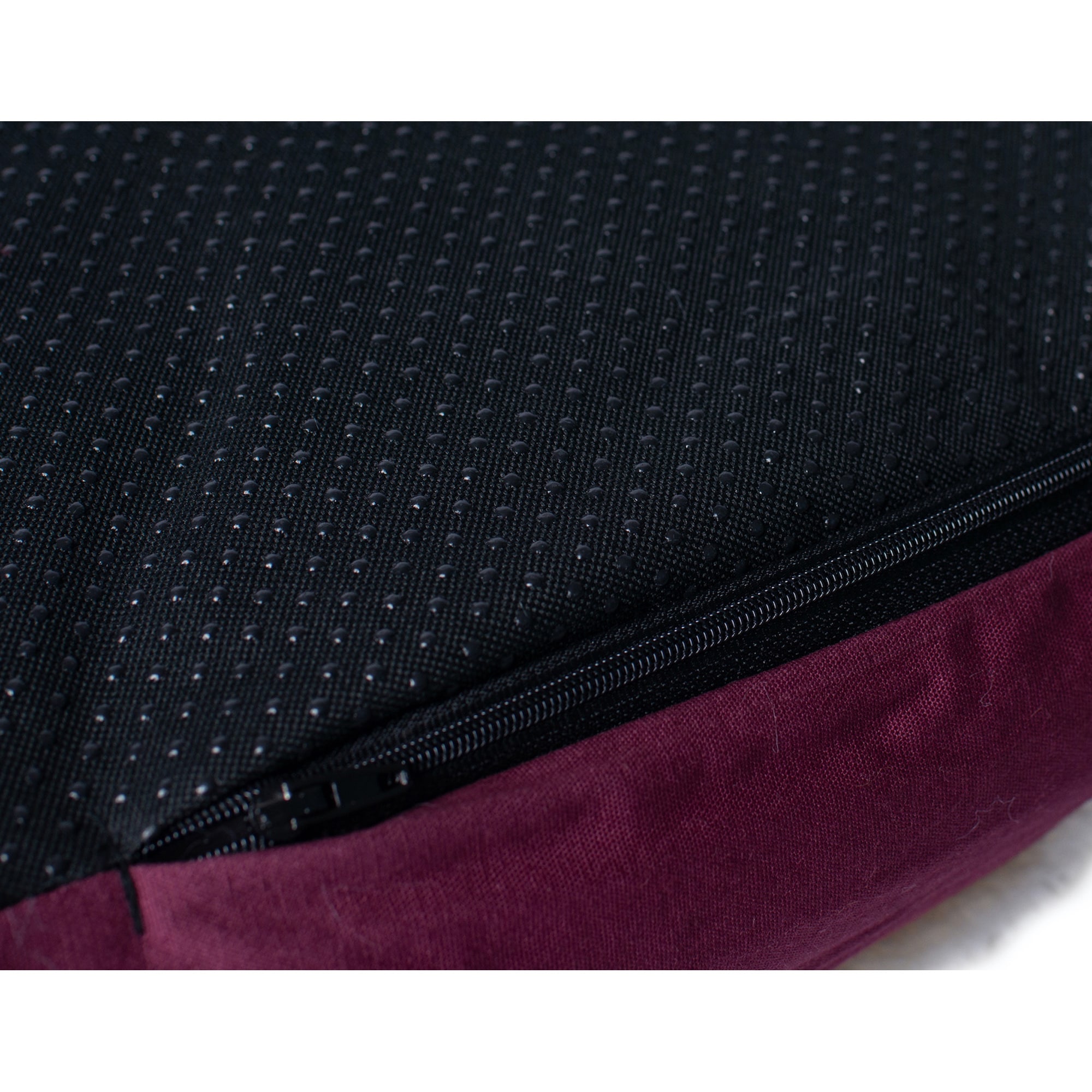 Medium Ivory and Burgundy Waterproof Pet Bed Mat