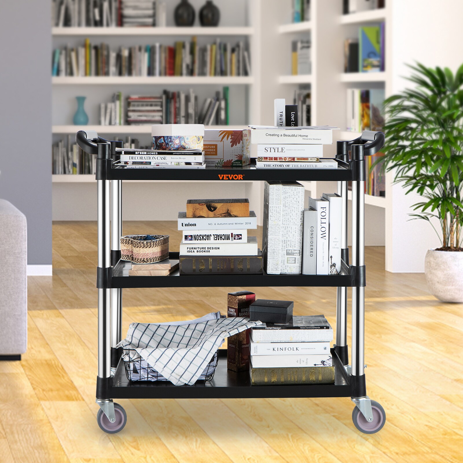 VEVOR 32.76-in-Drawer Shelf Utility Cart in the Utility Carts